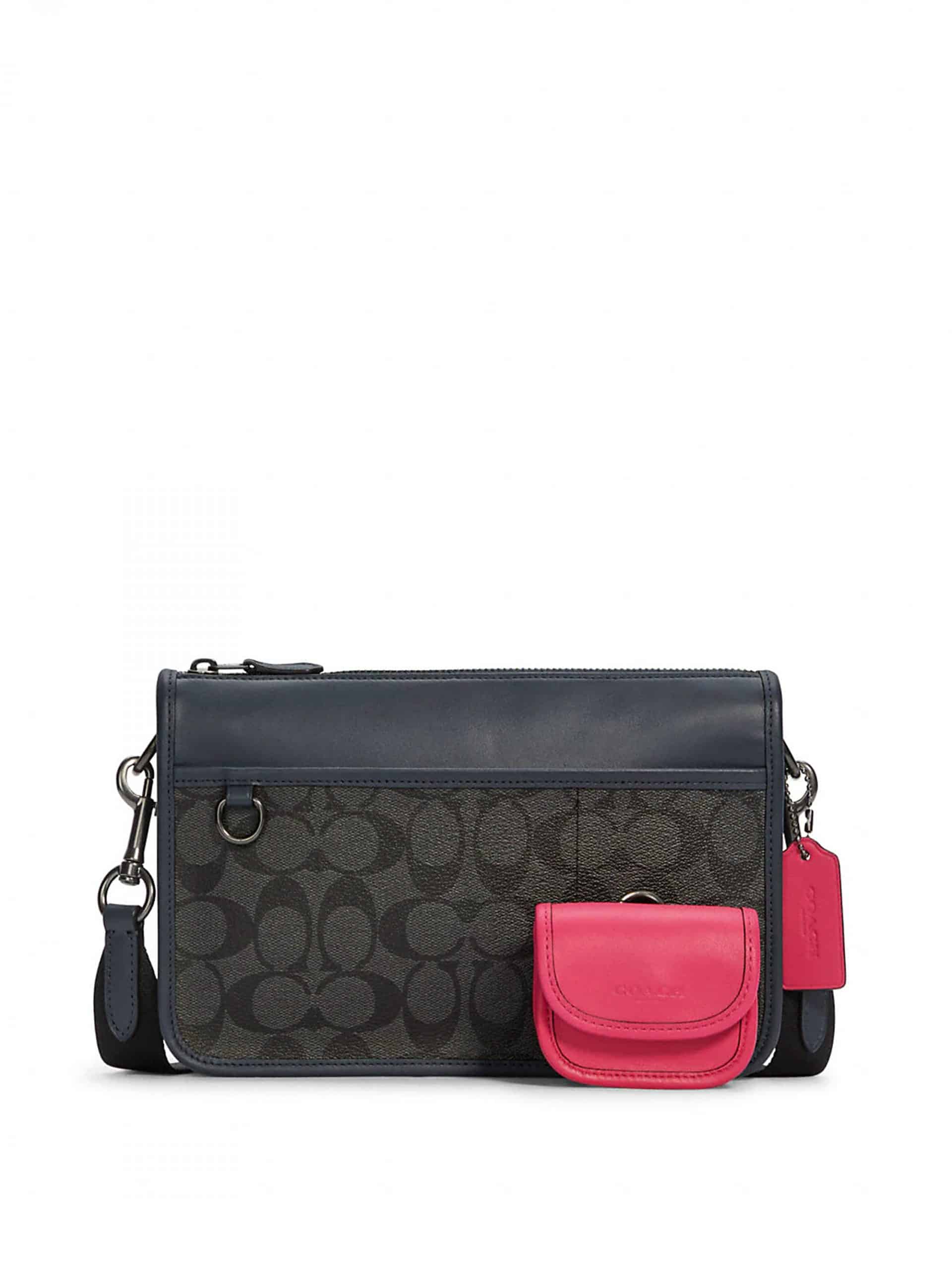 Coach Heritage Convertible Crossbody Hybrid Pouch Colorblock Signature