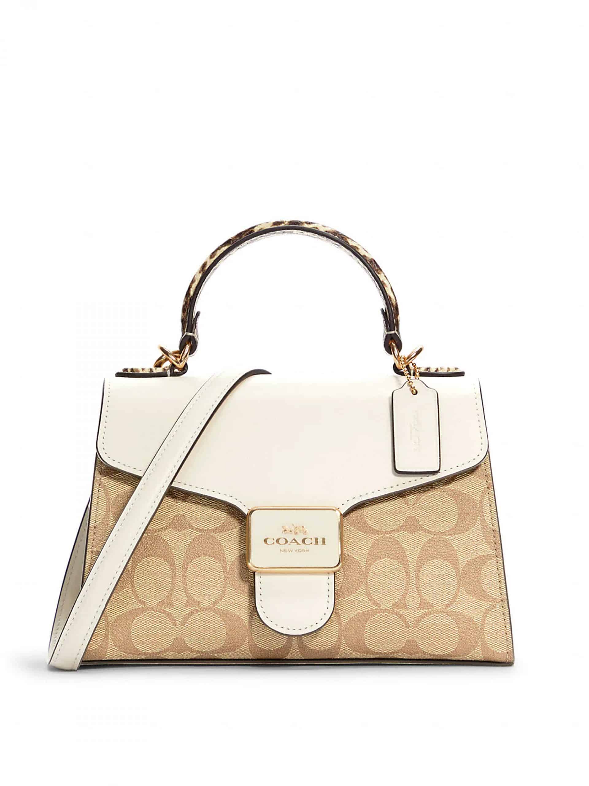 Coach Pepper Satchel Signature Light Khaki Chalk Multi - Averand