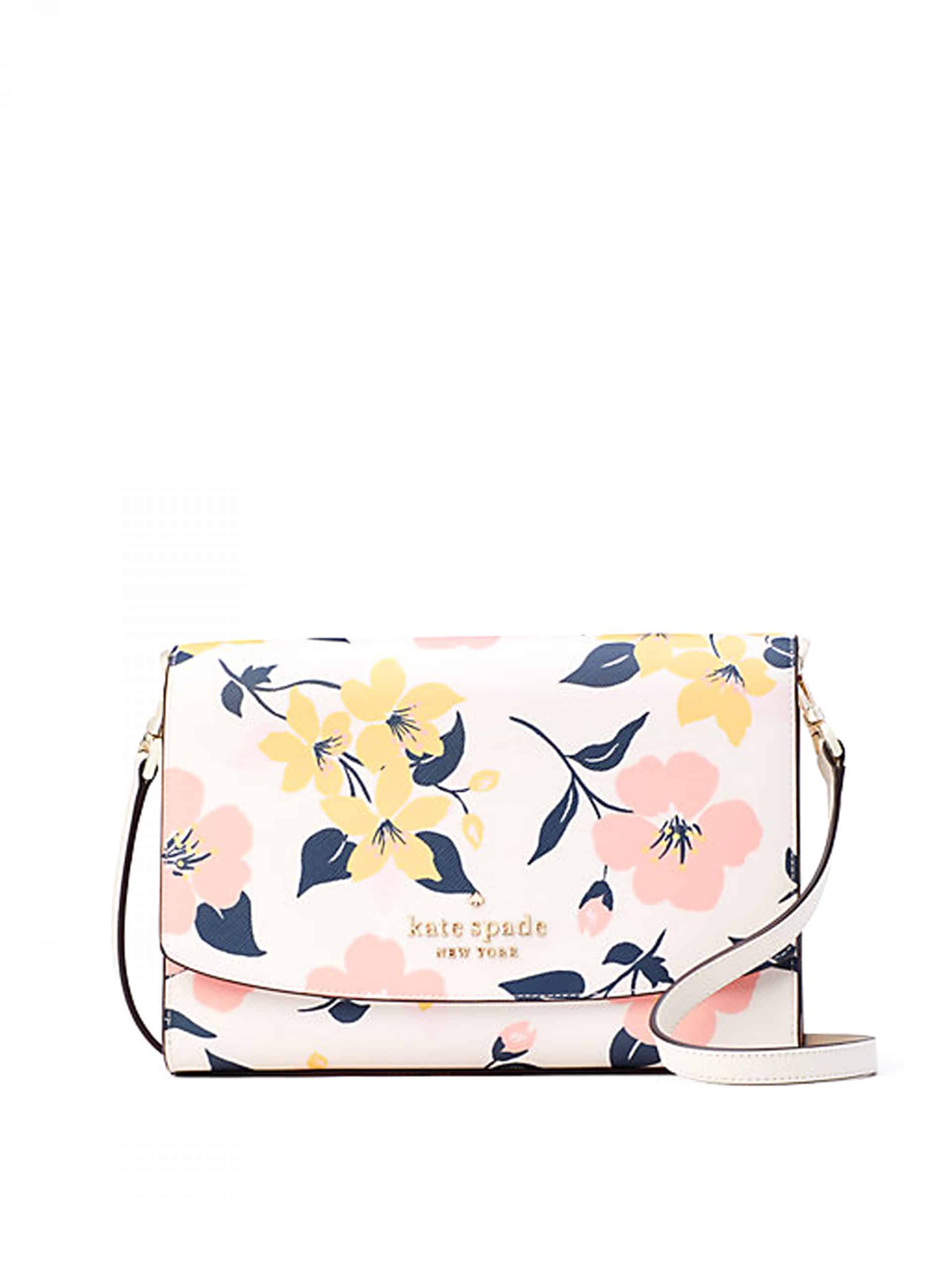 Kate Spade Carson Lily Blooms Convertible Cossbody Cream Multi Averand