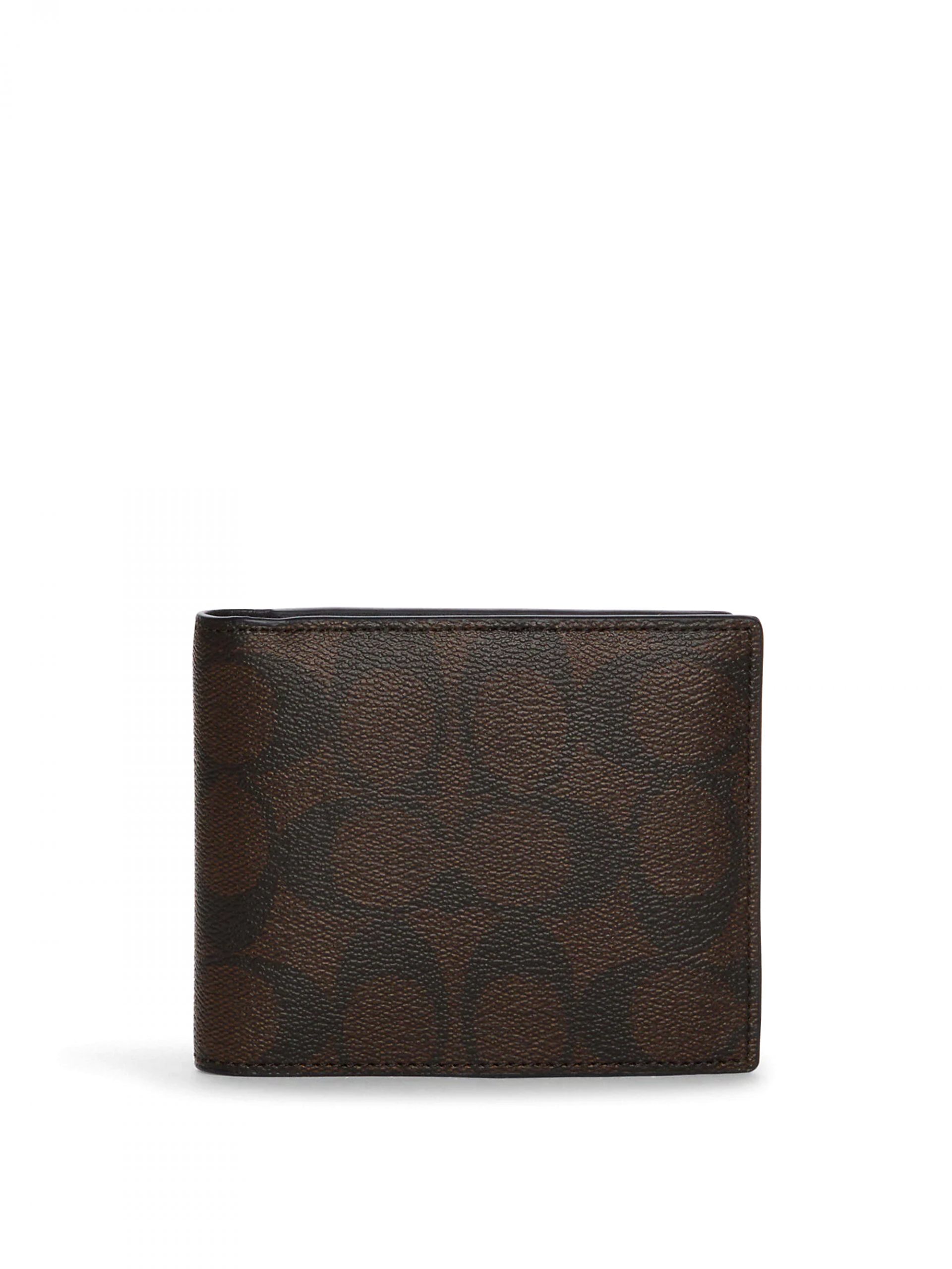 Coach 3 In 1 Wallet Blocked Signature Mahogany Multi - Averand