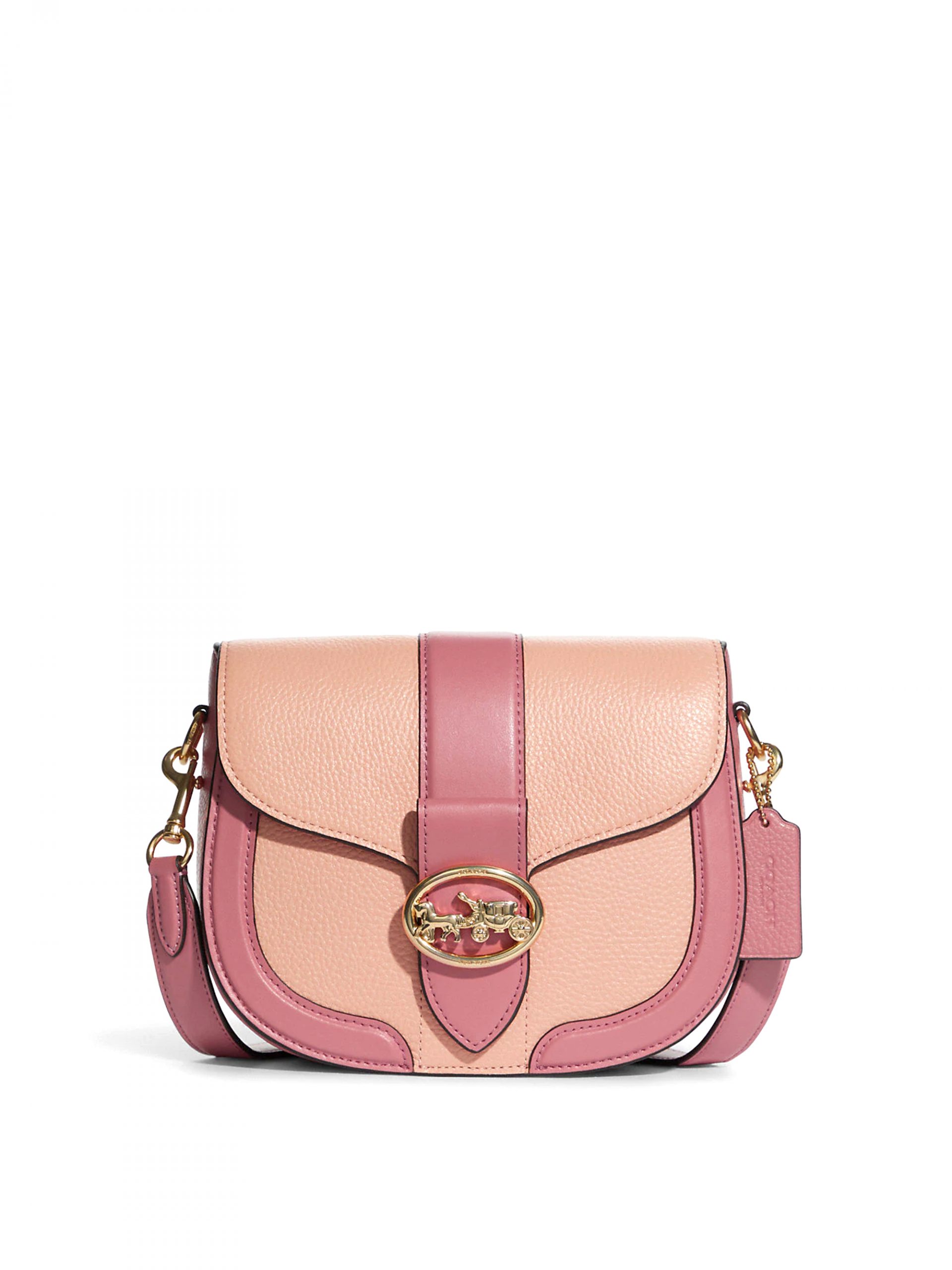 Coach Georgie Saddle Bag Colorblock Faded Blush Taffy - Averand Coach Georgie Saddle Bag Colorblock Faded Blush Taffy - Averand