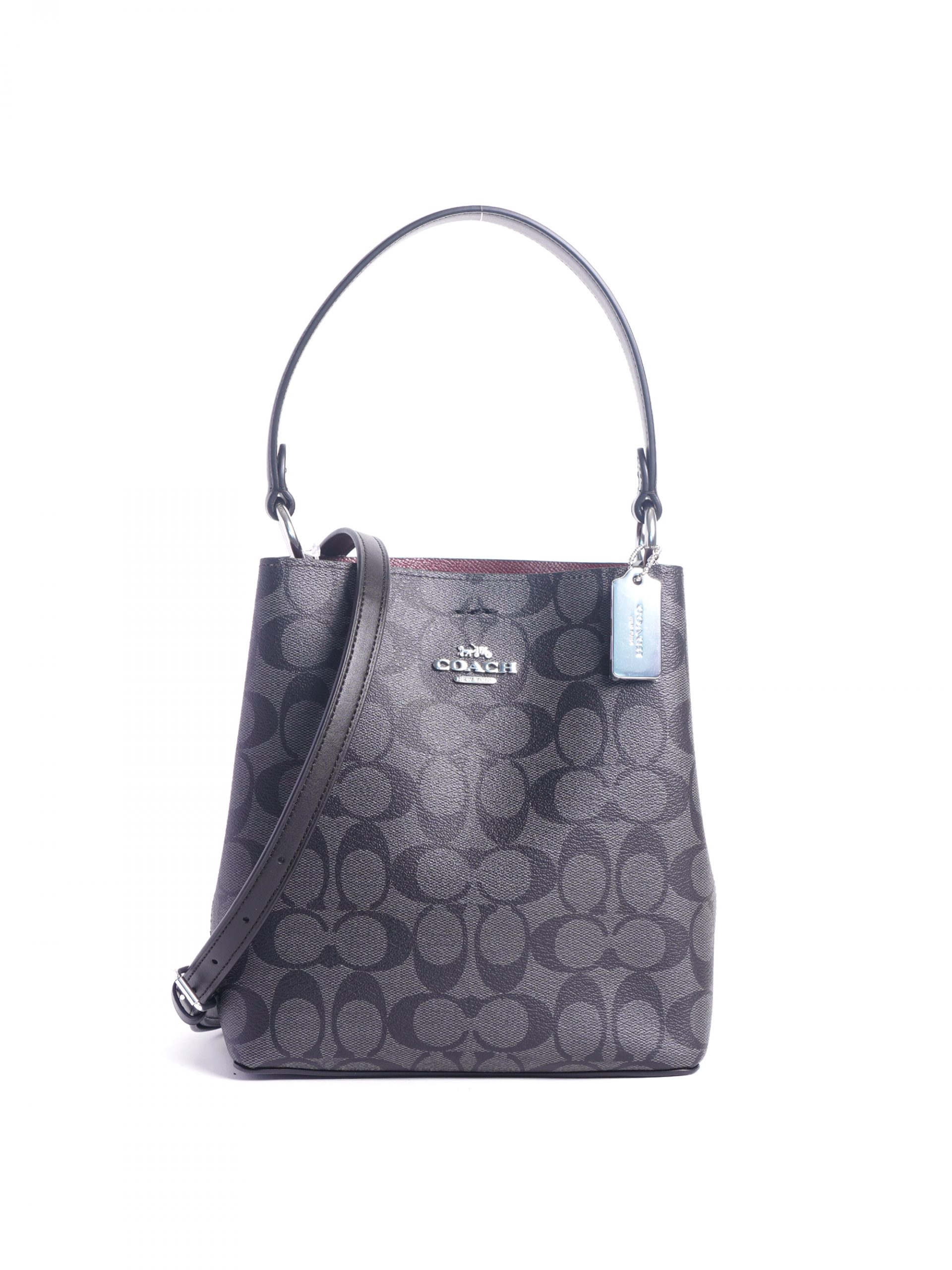 Coach Small Town Bucket Bag Signature Graphite Black - Averand