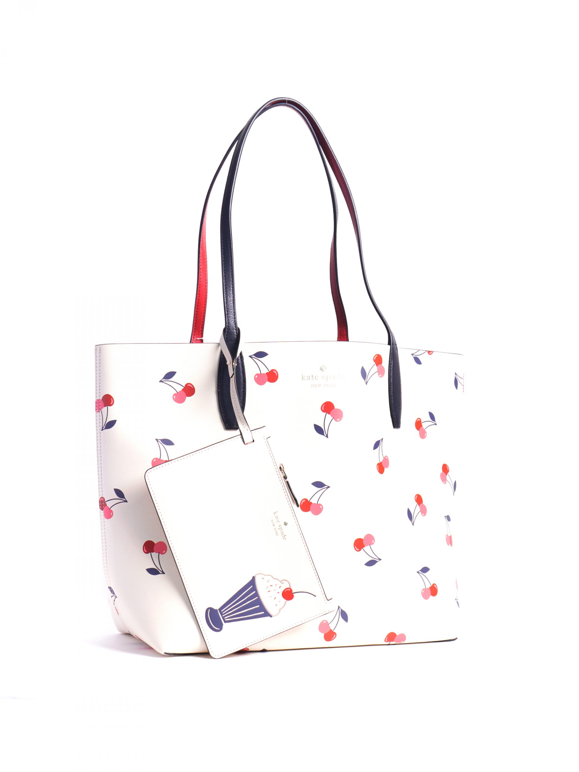 Kate Spade Bing Large Reversible Cherry Tote Cream Multi - Averand