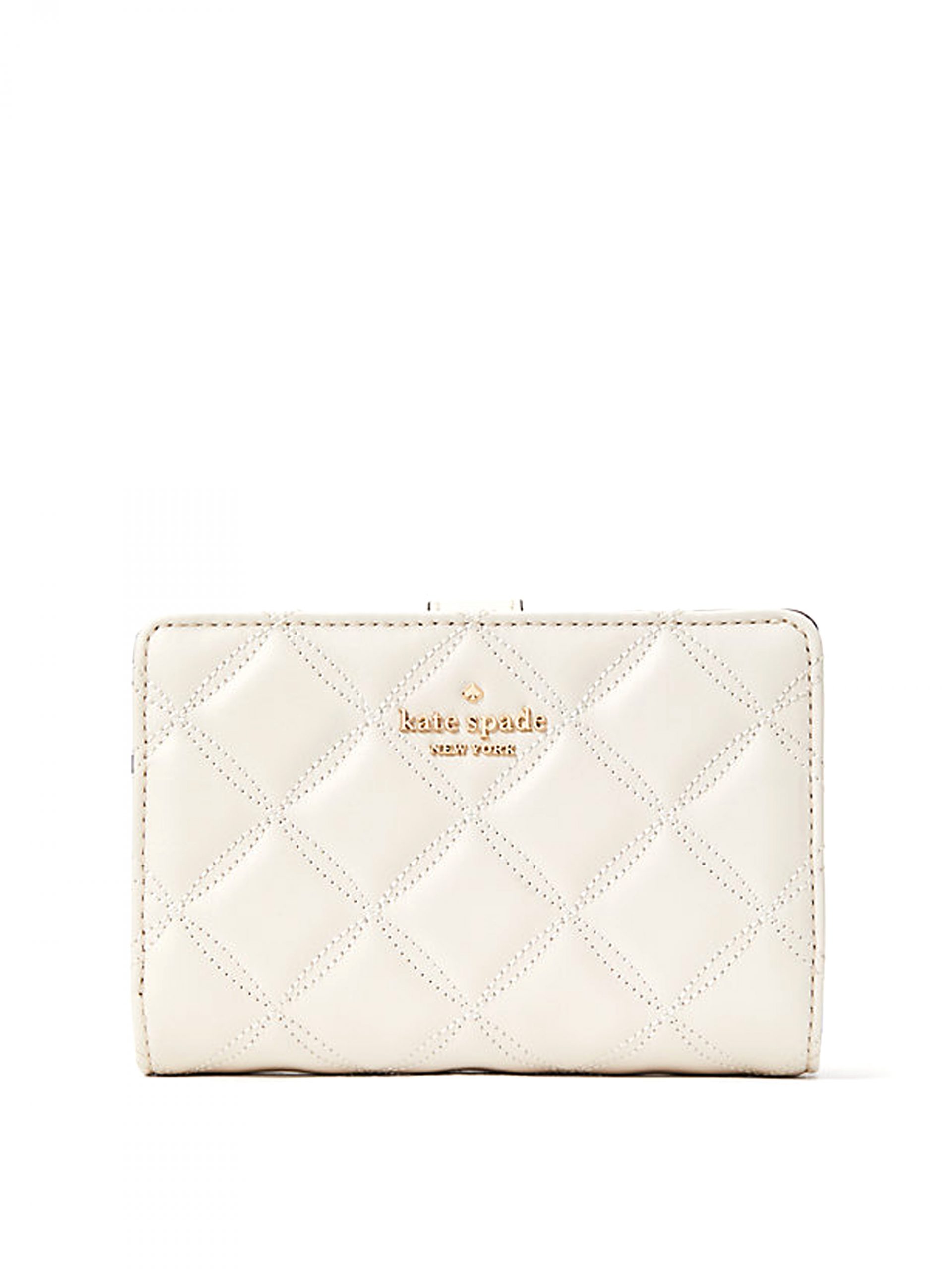 Kate Spade Natalia Medium Compact Bifold Wallet Parchment Averand