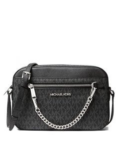 Michael Kors Jet Set Large East West Zip Chain Leather Crossbody Bag  Mulberry