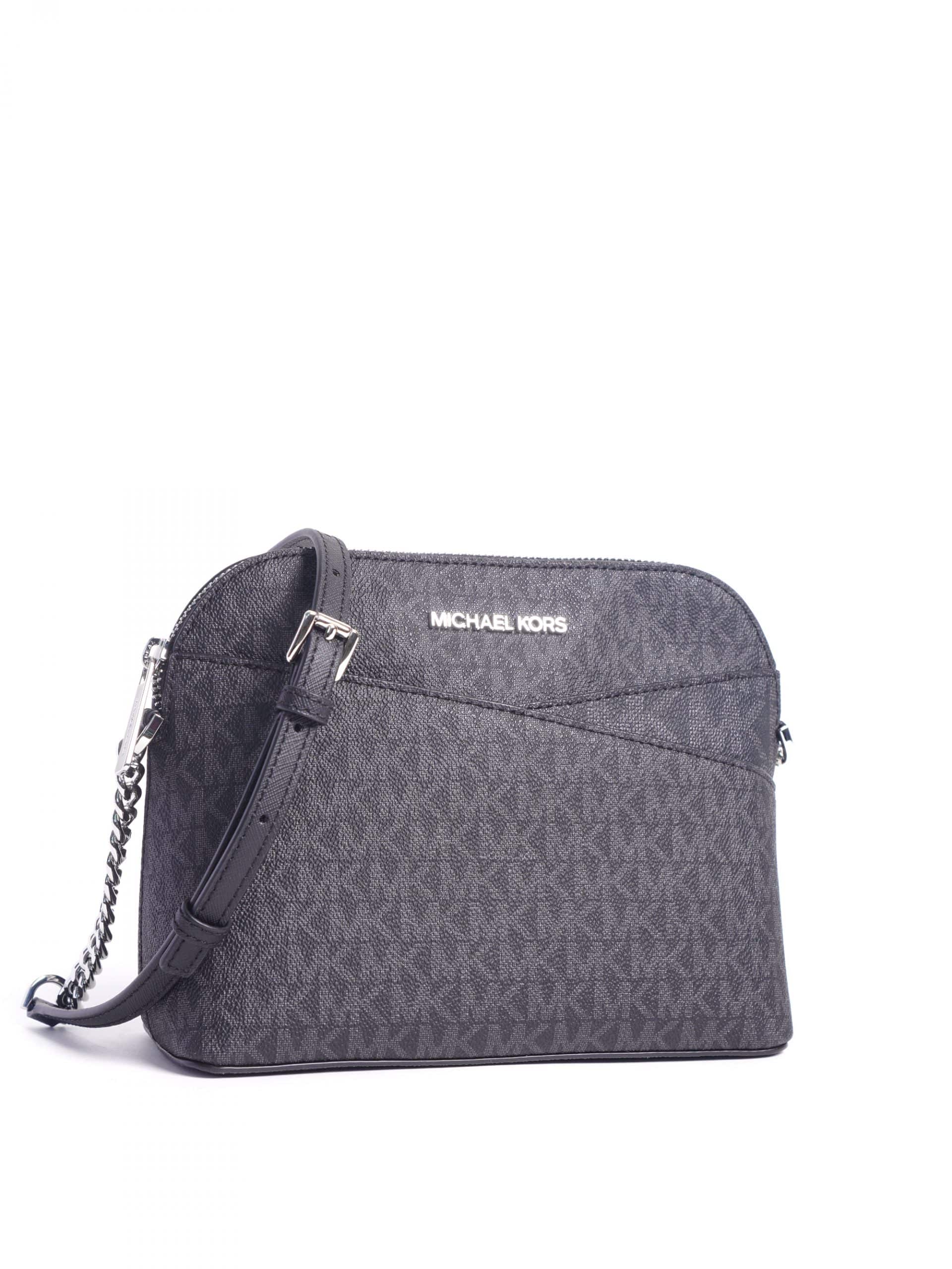 Michael Kors Jet Set Travel Medium Dome Crossbody Signature Black - Averand