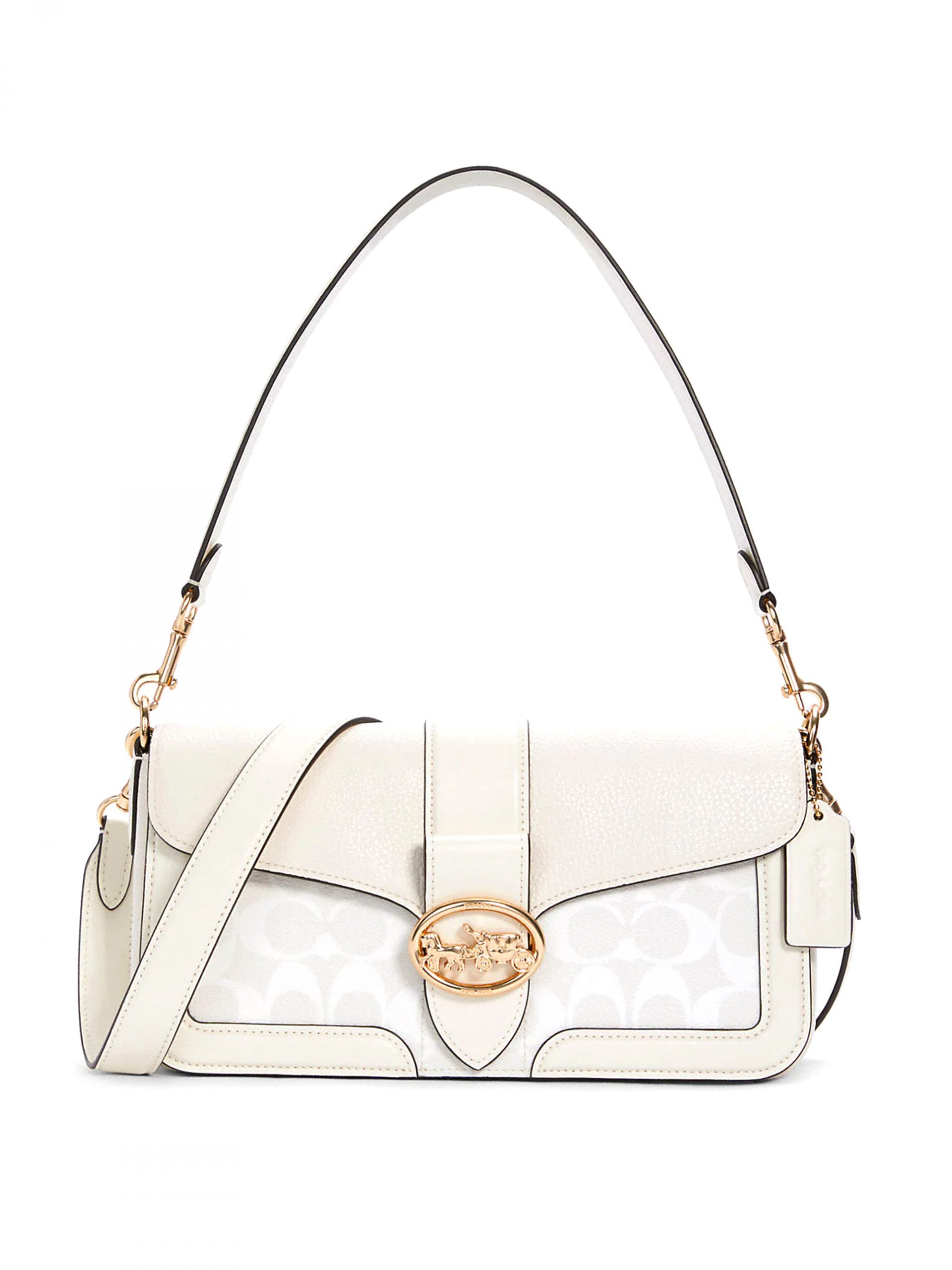 Coach Georgie Shoulder Bag Signature Chalk Averand