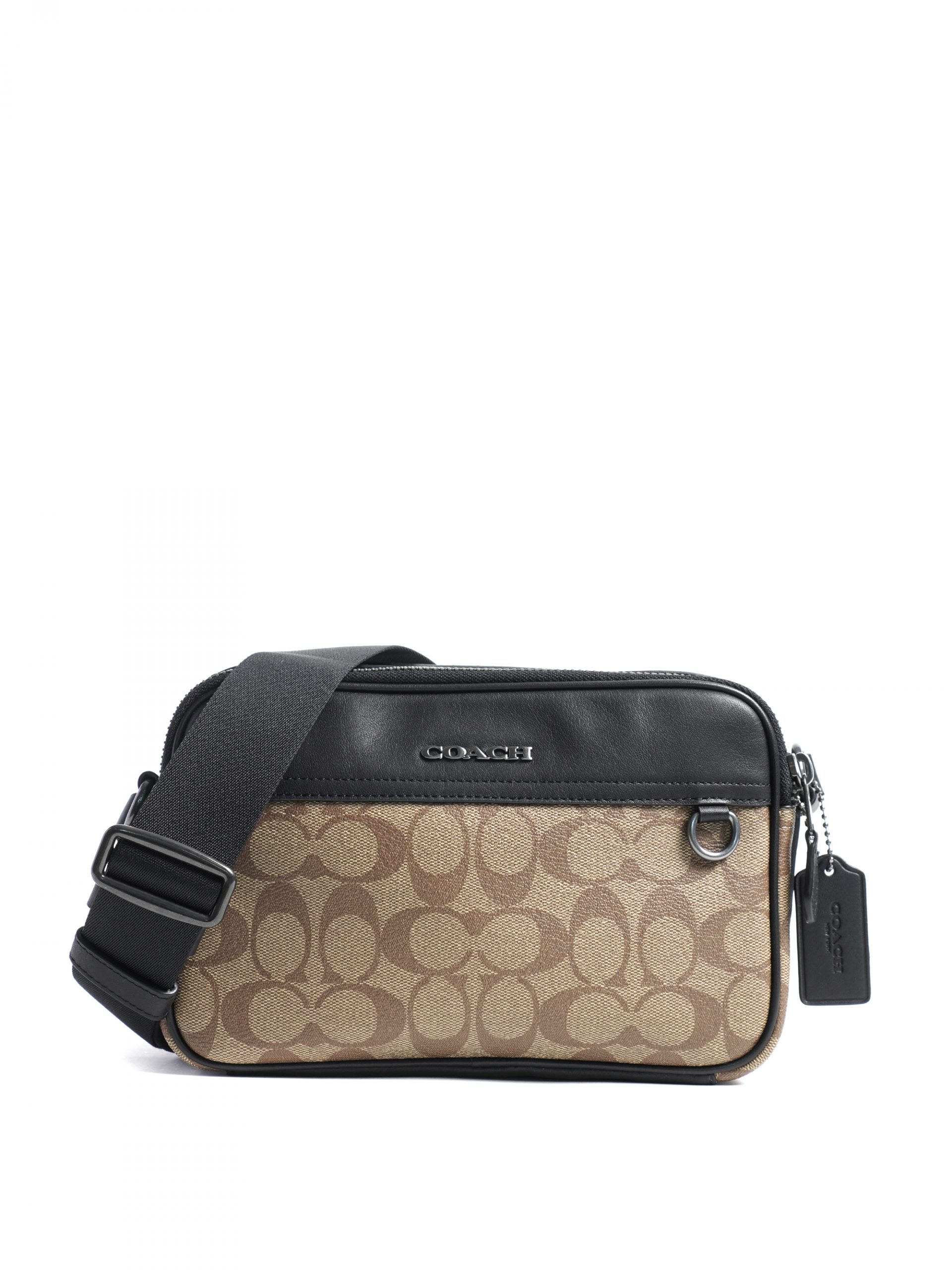 Coach Graham Crossbody Signature Khaki Black - Averand