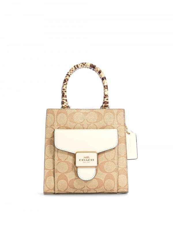 mini pepper crossbody with heart petal print