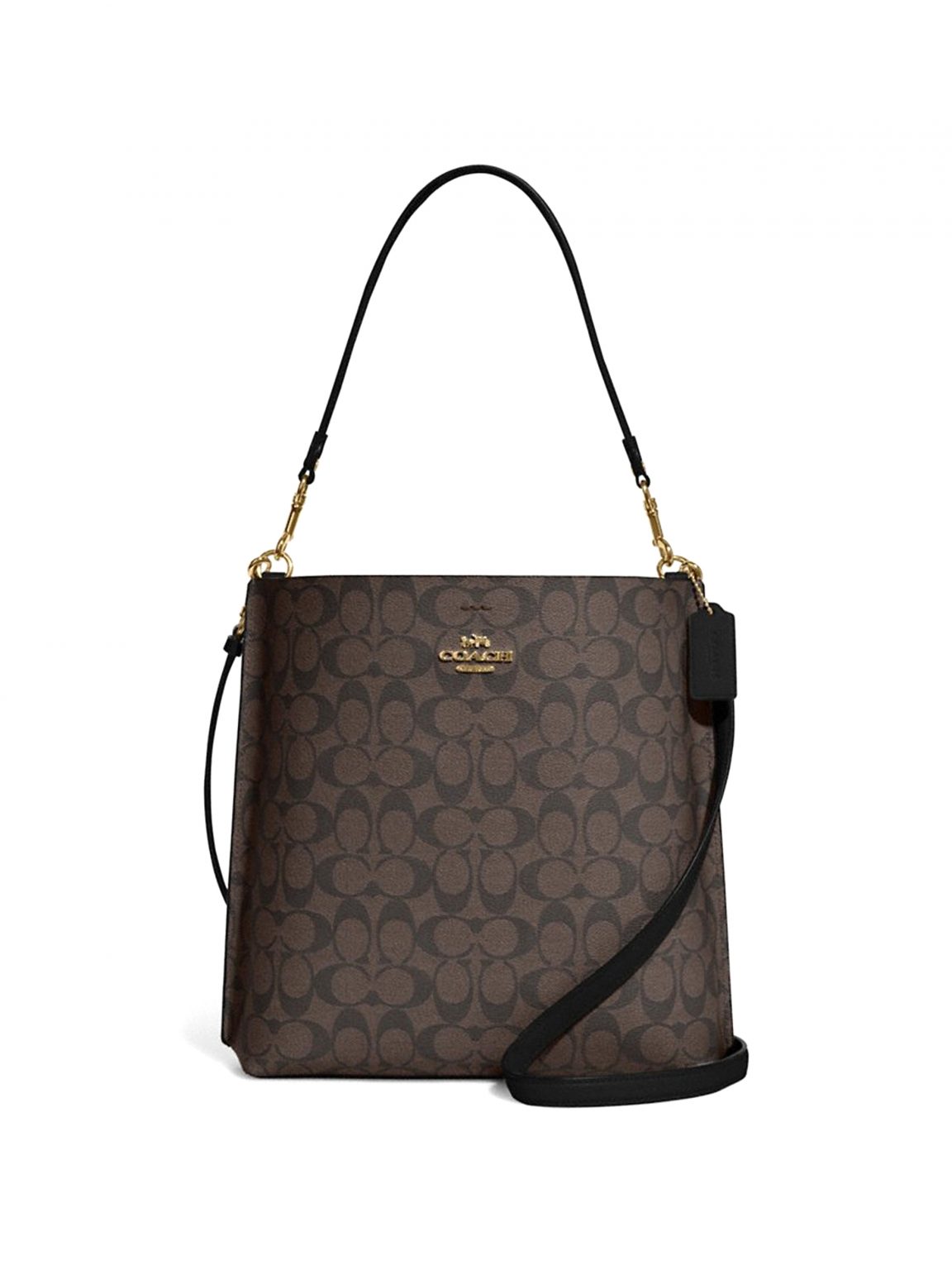 Coach Mollie Large Bucket Bag Signature Brown Black Averand
