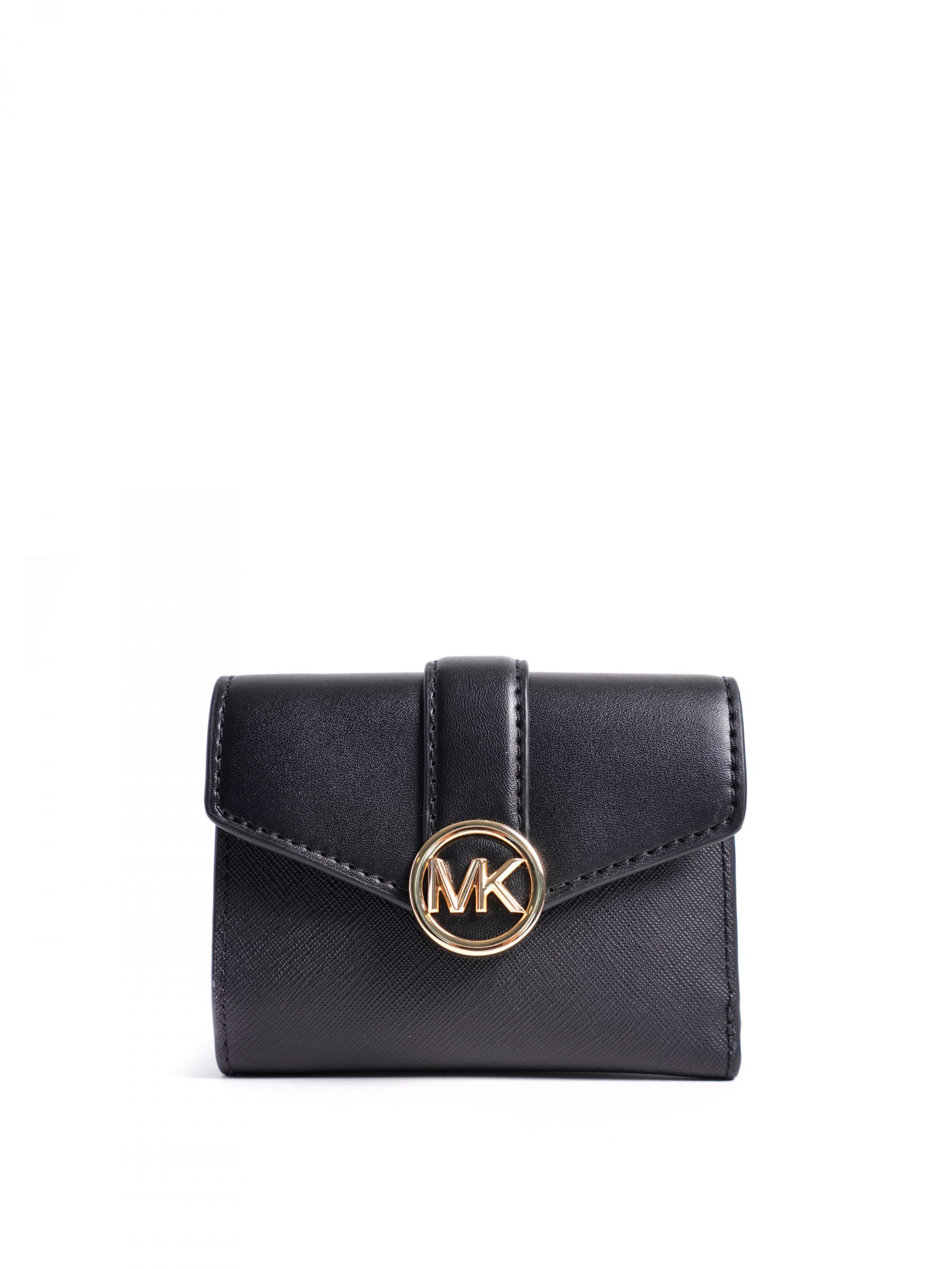 Michael Kors Carmen Medium Flap Wallet (leather In Neutral