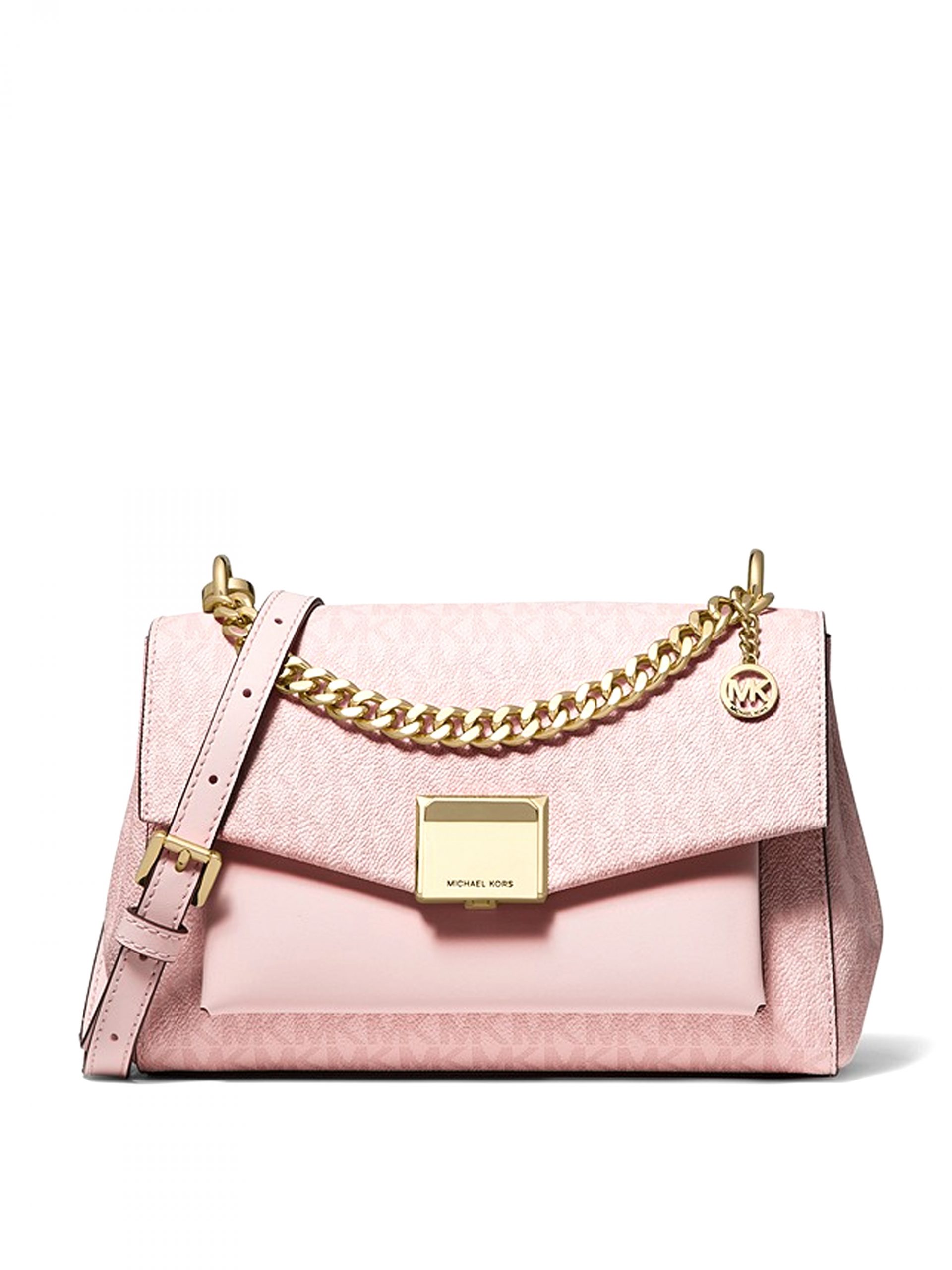 Michael Kors Lita Medium Crossbody Bag Signature Dark Powder Blush
