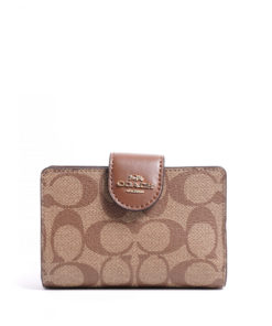 Coach Medium Corner Zip Wallet Light Saddle Averand
