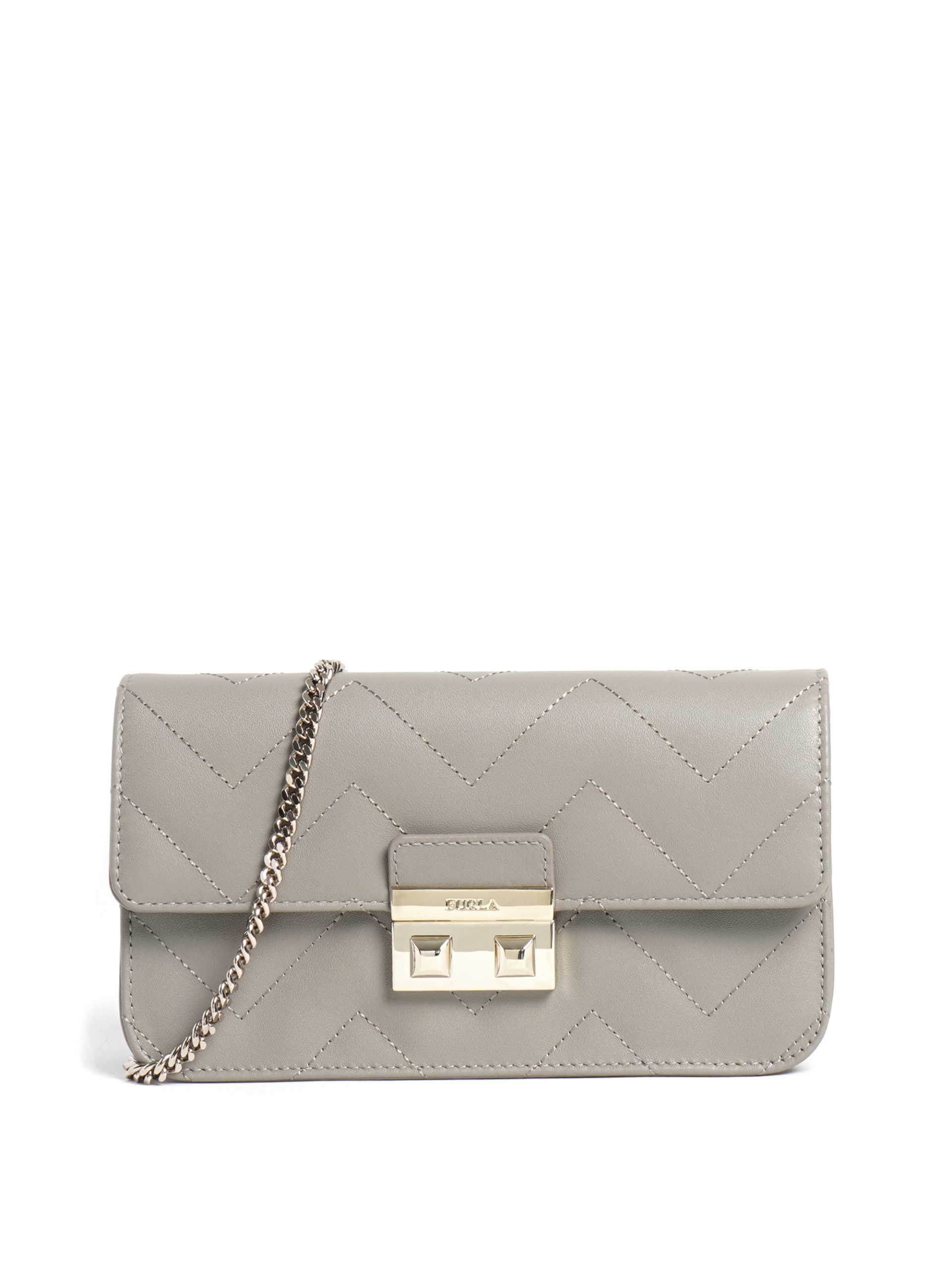 Furla Bella Quilted Crossbody Clutch Sabbia