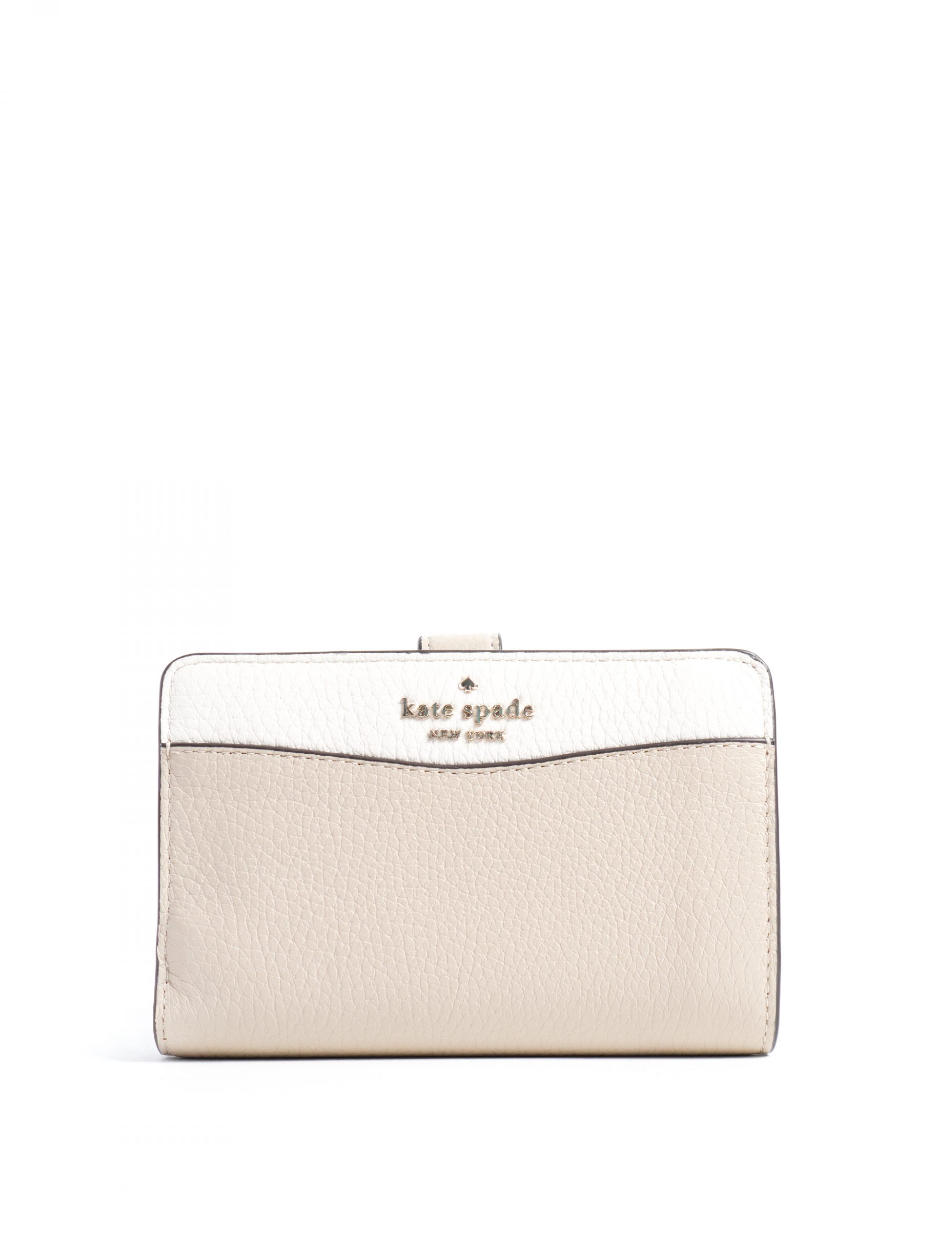 Kate Spade Leila Medium Compact Bifold Wallet Colorblock Light Sand -  Averand