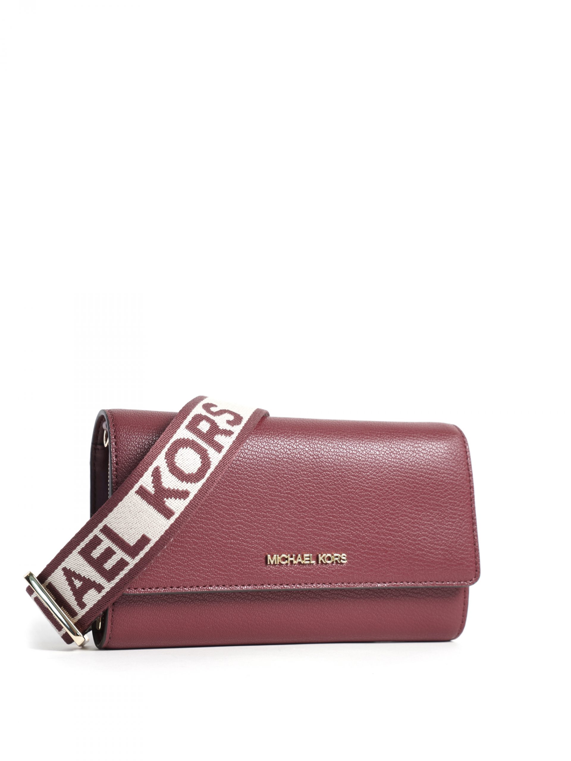 Michael Kors Jet Set Item Large Zip Around Wallet Crossbody Mulberry