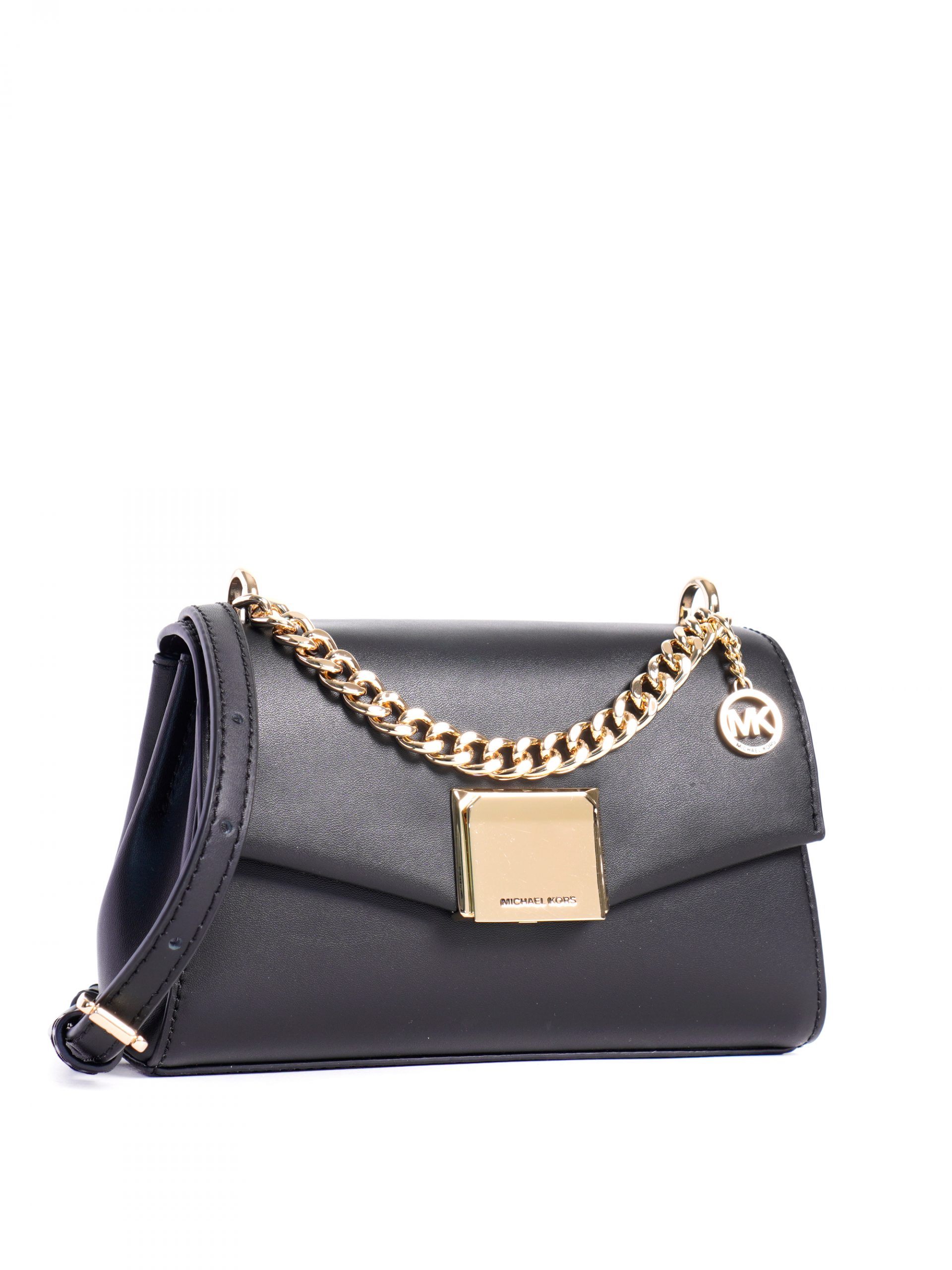 Michael Kors Lita Small Leather Crossbody Bag (Black): Handbags