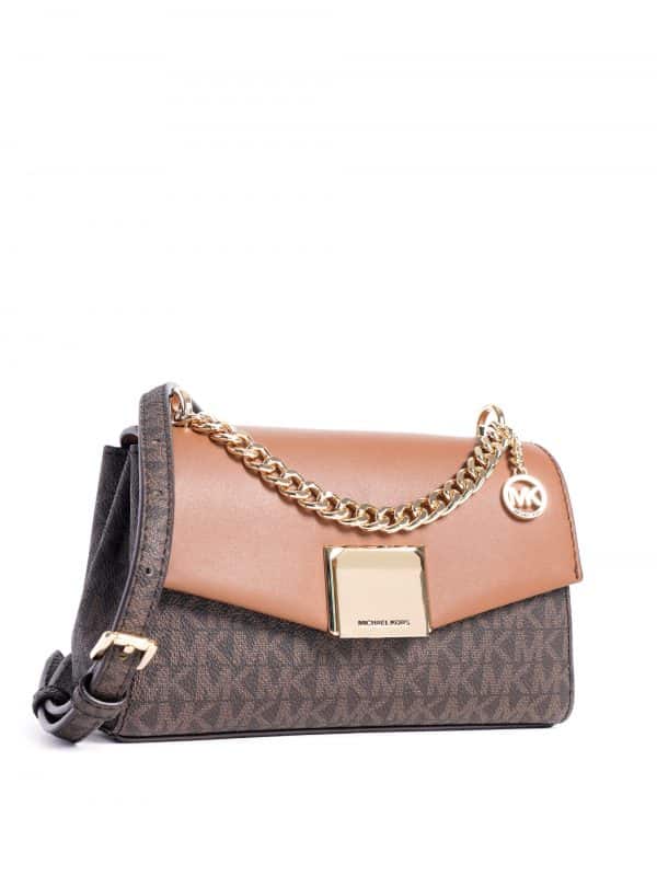 Michael Kors Lita Small Crossbody Bag Signature Brown Averand