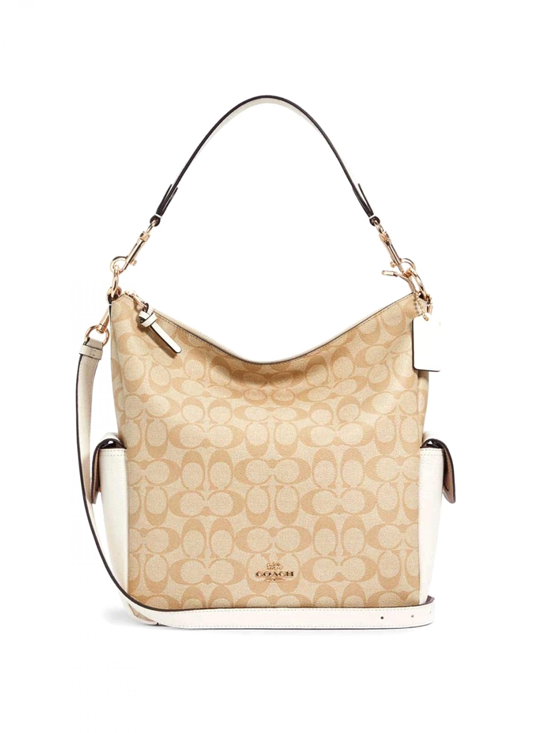 Coach Pennie Shoulder Bag Signature Light Khaki Chalk Averand
