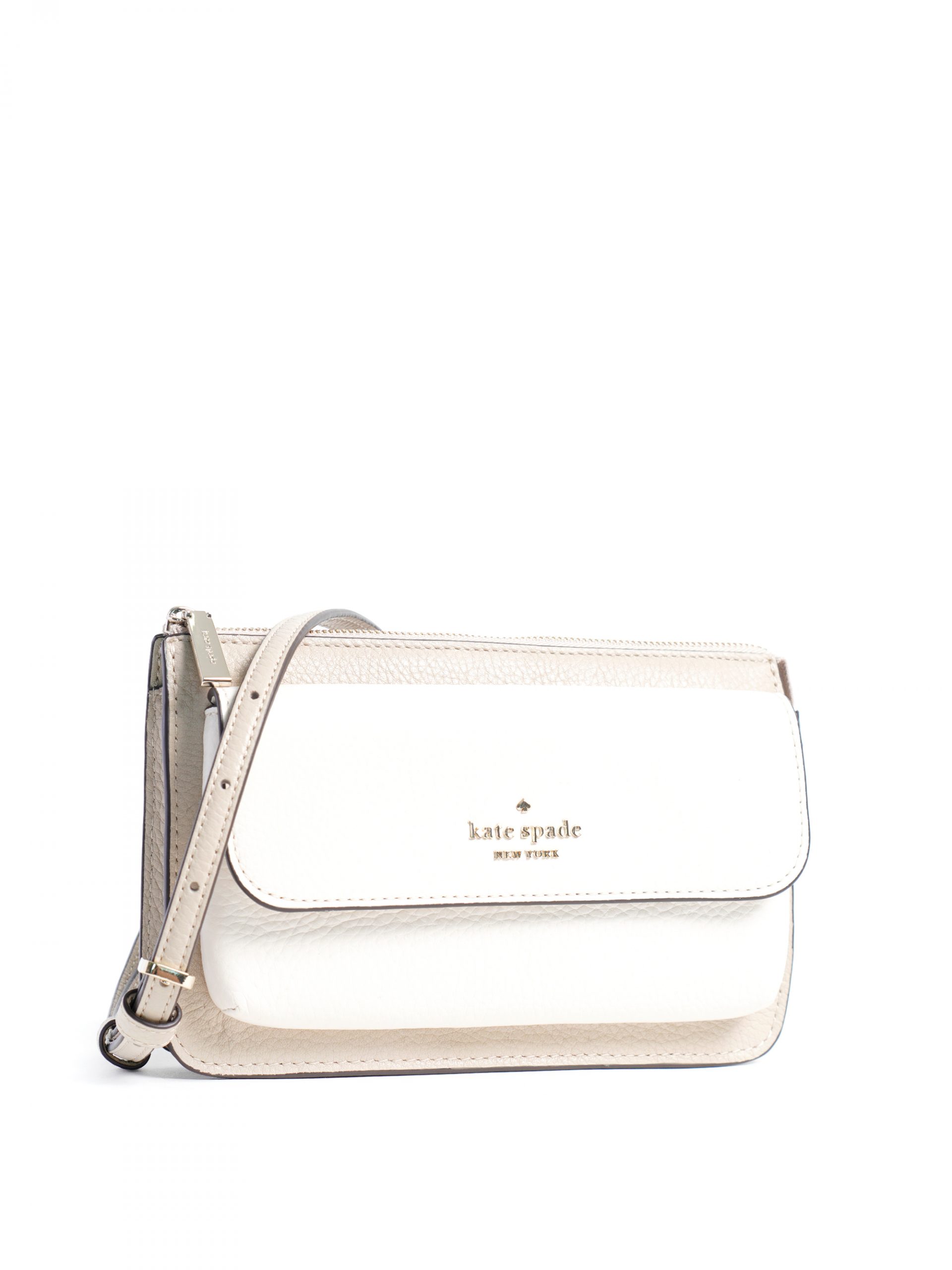 Kate Spade Leila Small Flap Crossbody Colorblock Light Sand - Averand