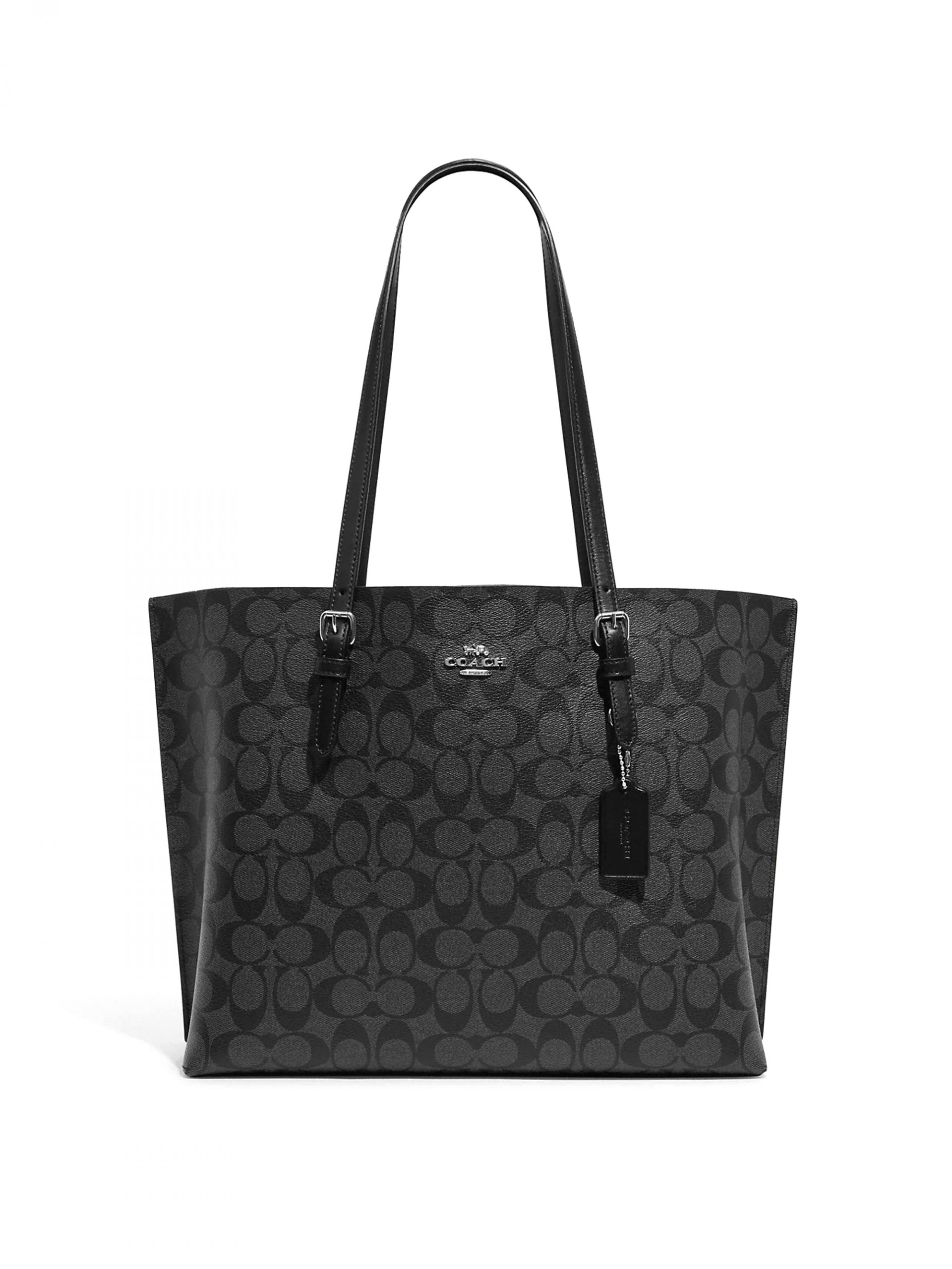 Coach Mollie Tote Signature Graphite Black - Averand