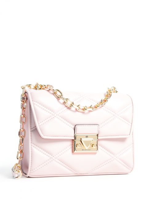 Michael Kors Serena Medium Flap Shoulder Bag Powder Blush - Averand