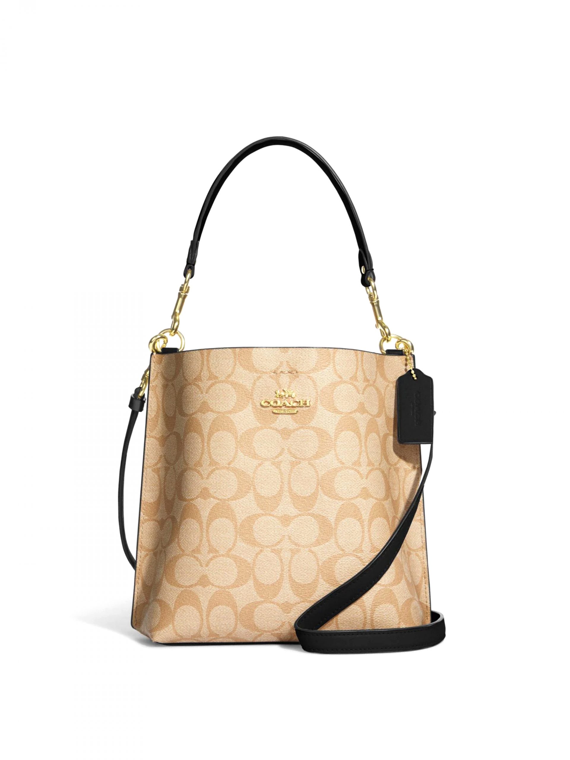 Coach Mollie Bucket Bag 22 Signature Khaki Black Averand