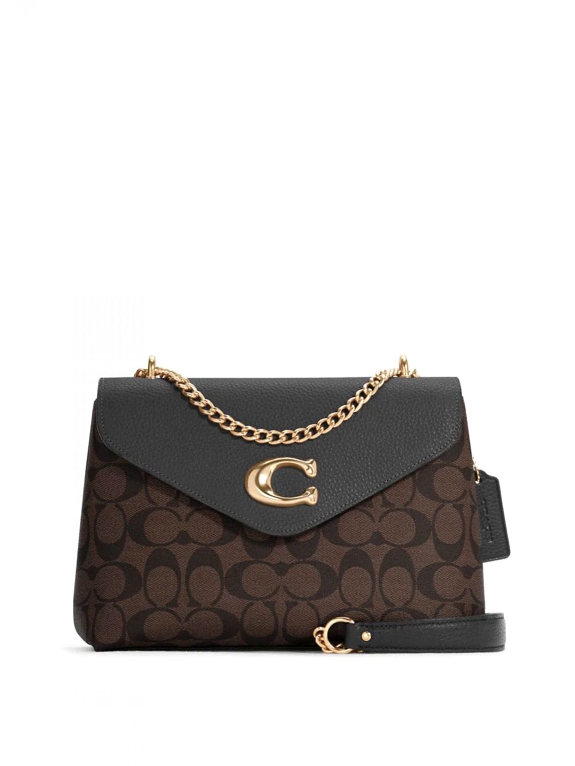 Coach Tammie Shoulder Bag Signature Brown Black Averand