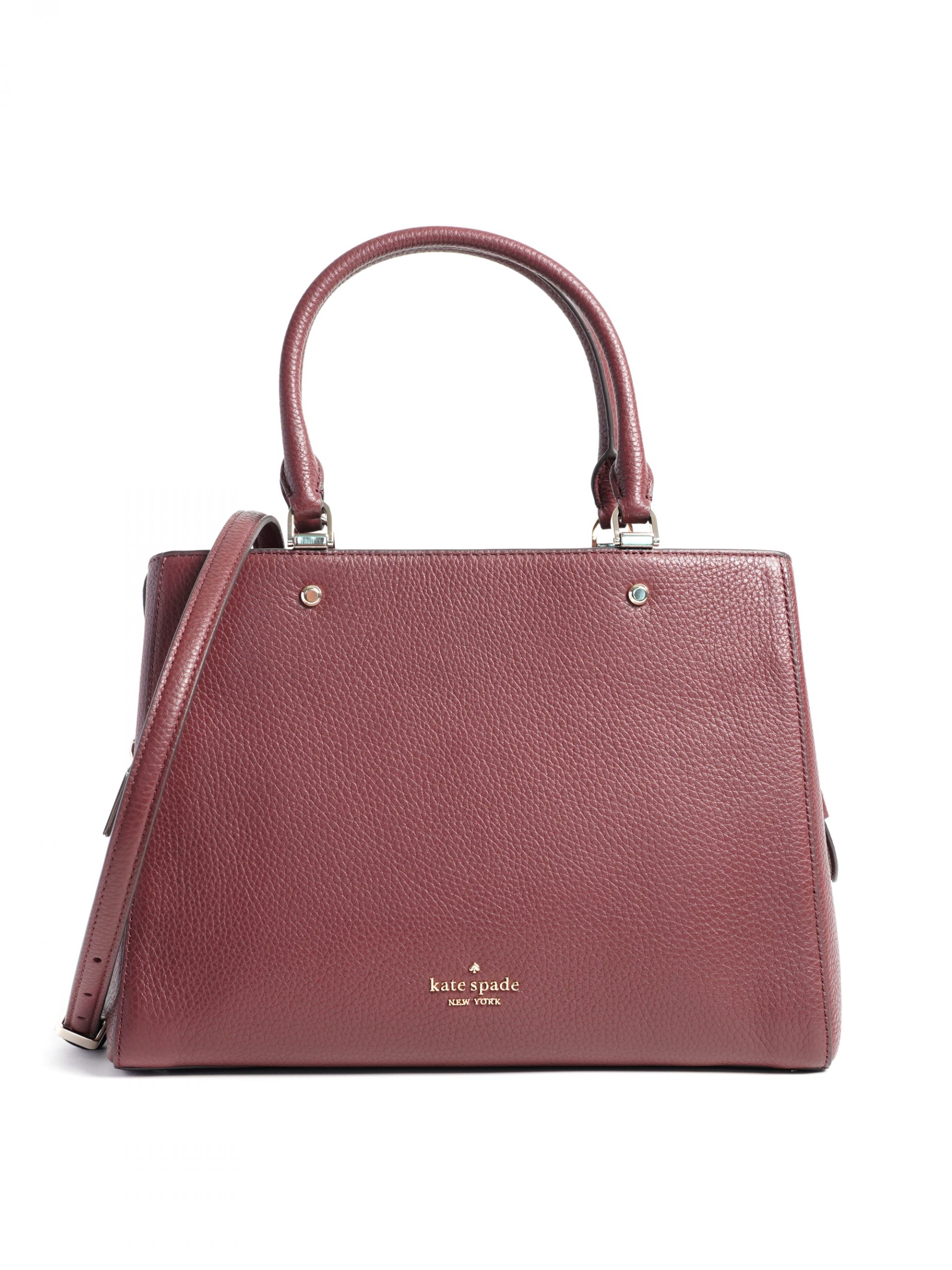 Kate Spade Leila Medium Triple Compartment Satchel Cherrywood - Averand