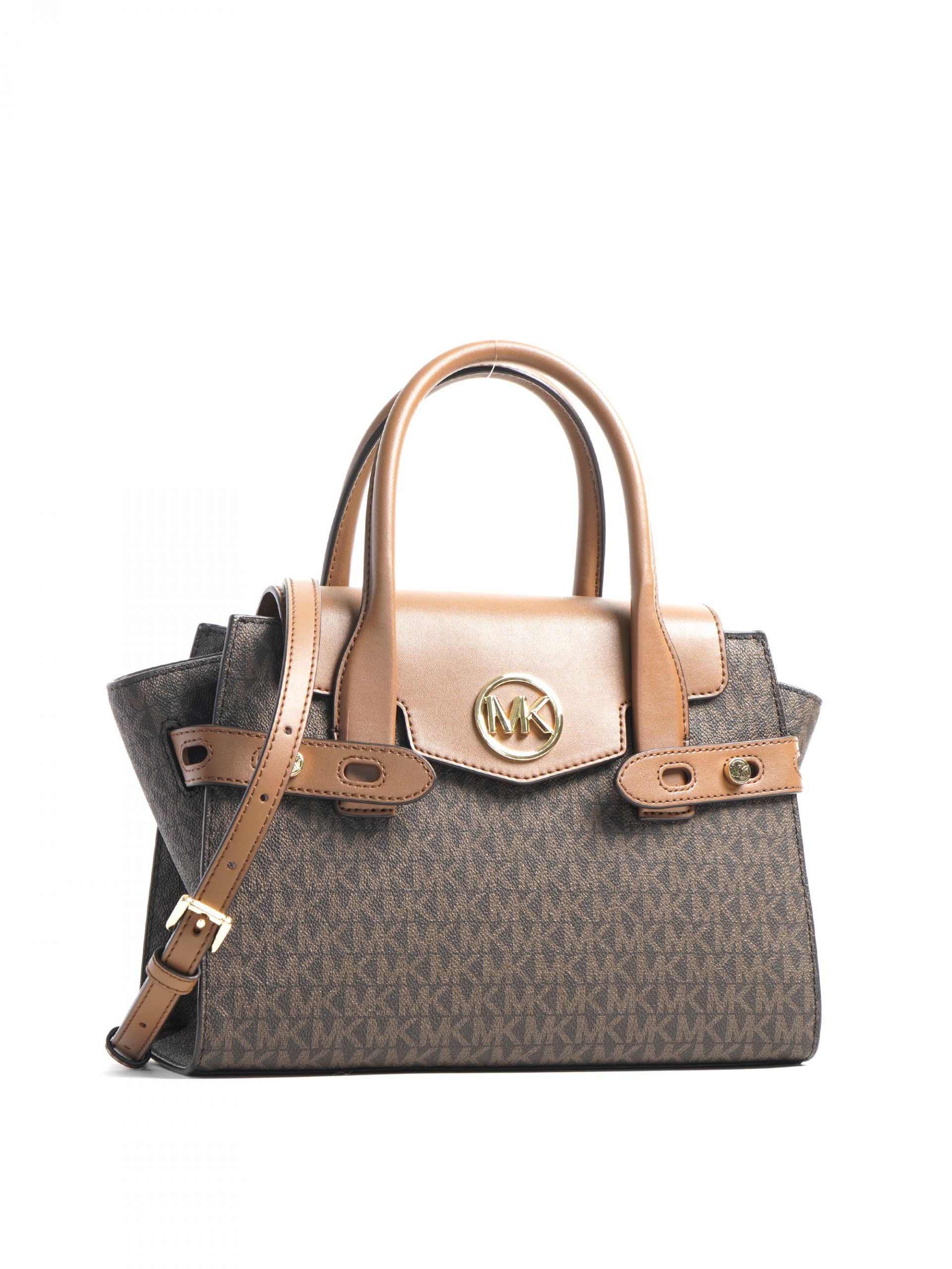 Michael Kors Carmen Black Leather Flap Satchel