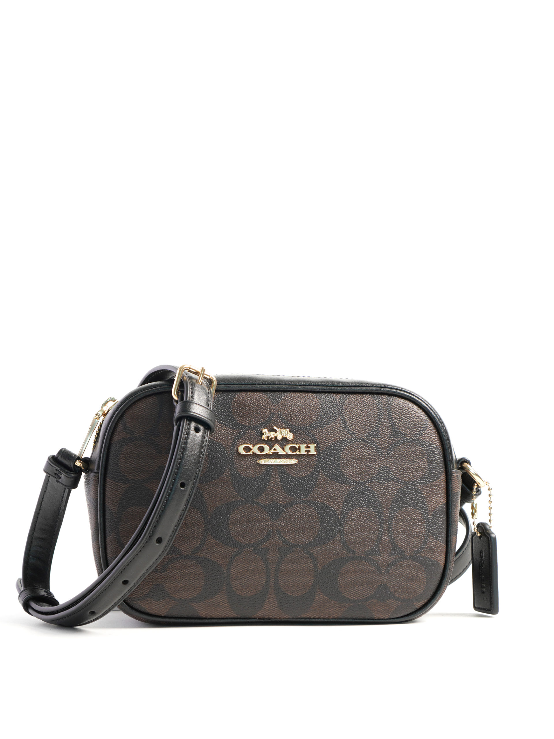 Coach Mini Jamie Camera Bag Signature Brown Black