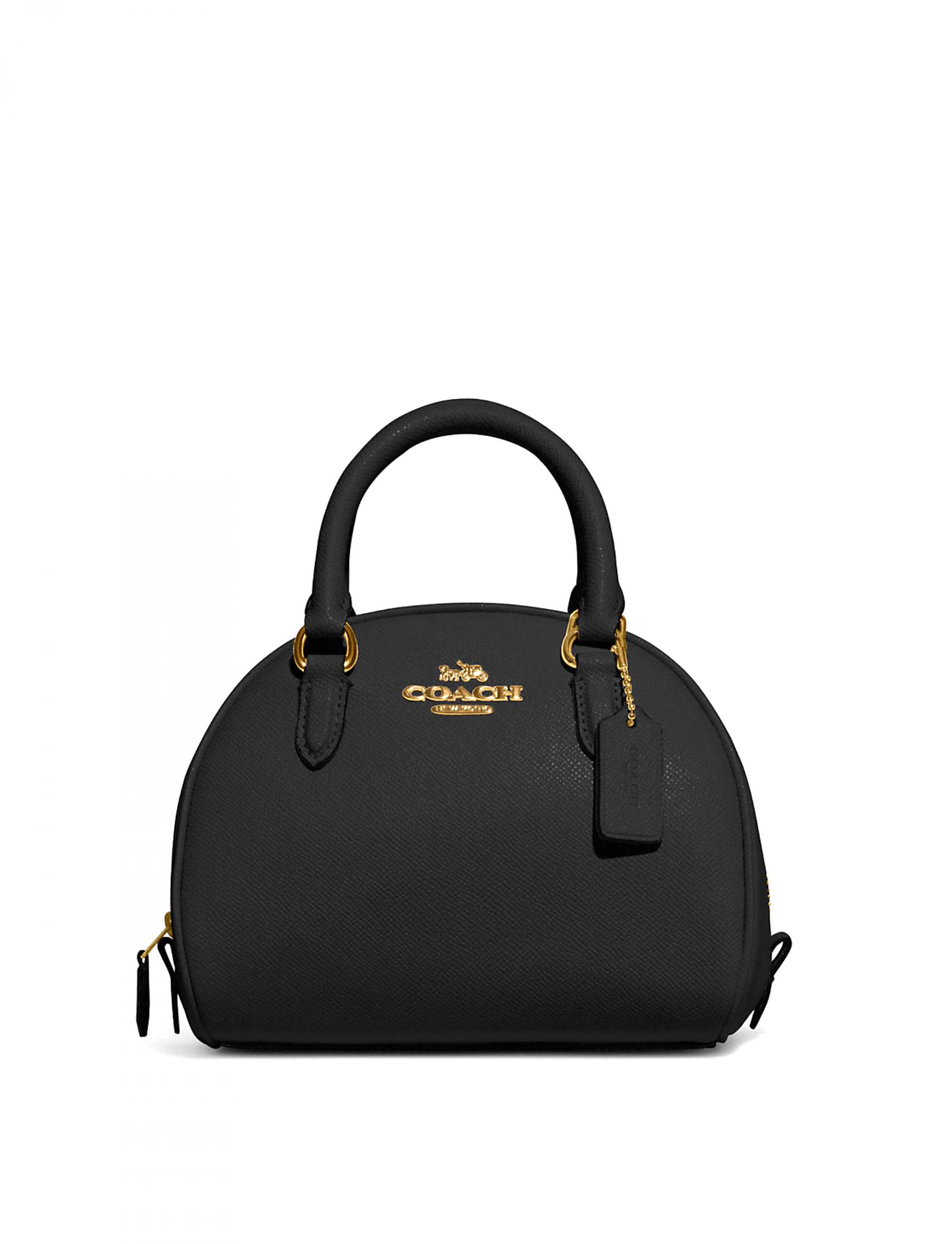 Coach quinn satchel top in crossgrain patent leather