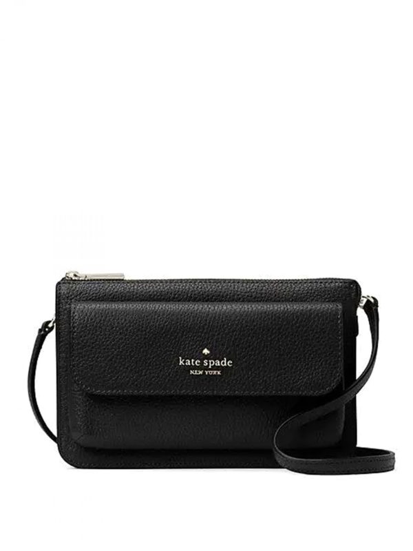 Kate Spade Leila Small Flap Crossbody Black Averand