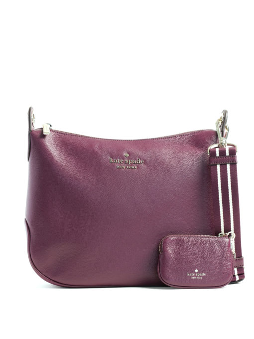 kate spade, Bags, Kate Spade Rosie Pebbled Leather Large Messenger  Crossbody Bag Purple Agate