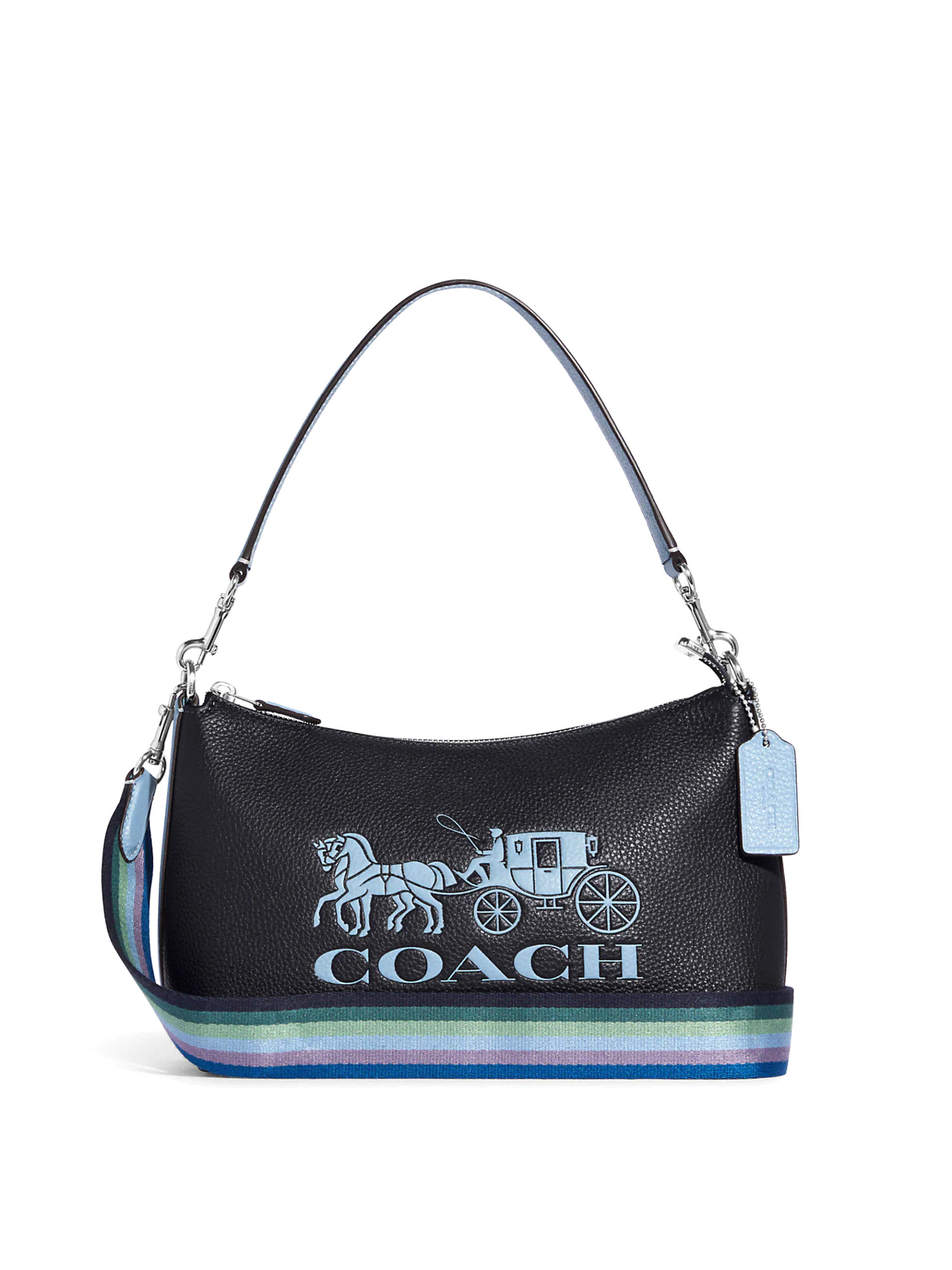 Coach Clara Shoulder Bag Horse And Carriage Midnight Navy Multi Averand