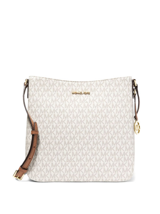 Michael Kors Jet Set Travel Large Messenger Bag Signature Vanilla