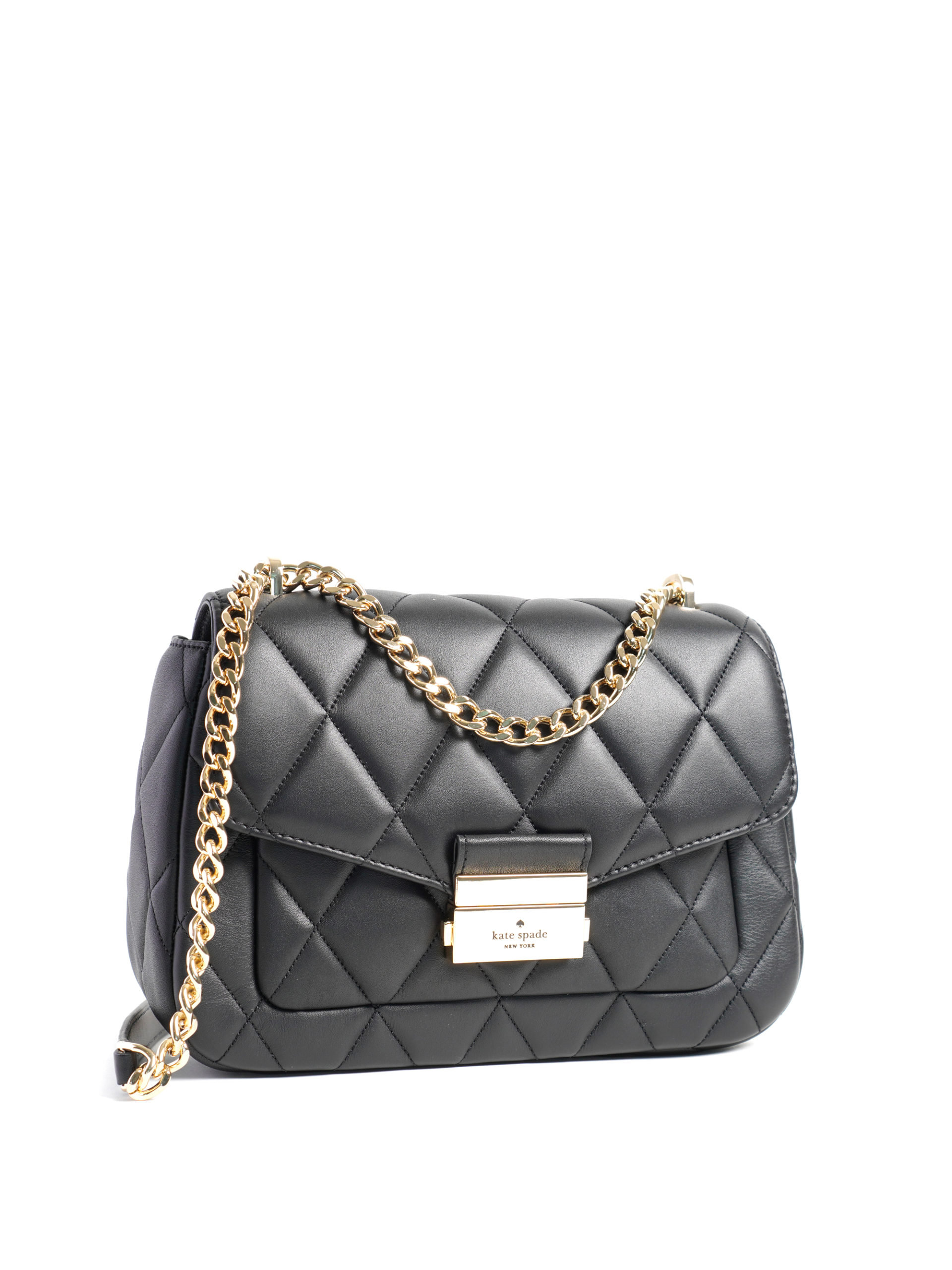 Kate Spade Sam Icon Leather Tote Bag Small Black in Spazzolato Leather with  Silver-tone - US