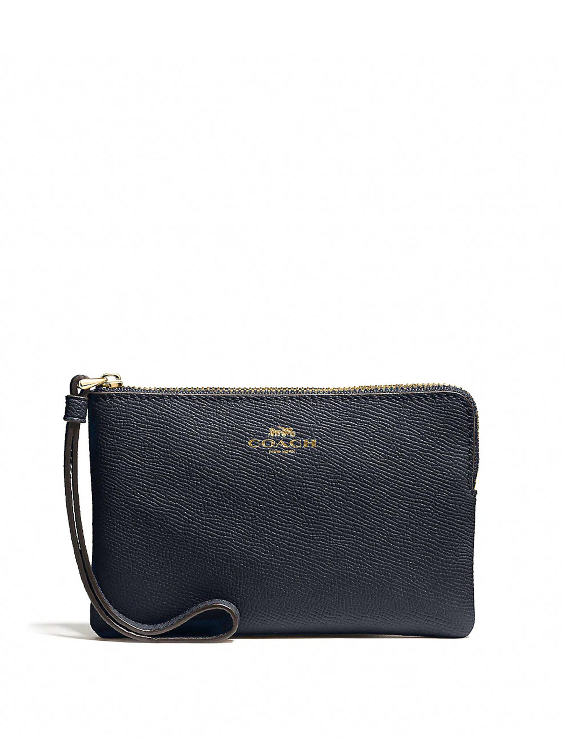 Coach Corner Zip Wristlet Midnight Averand