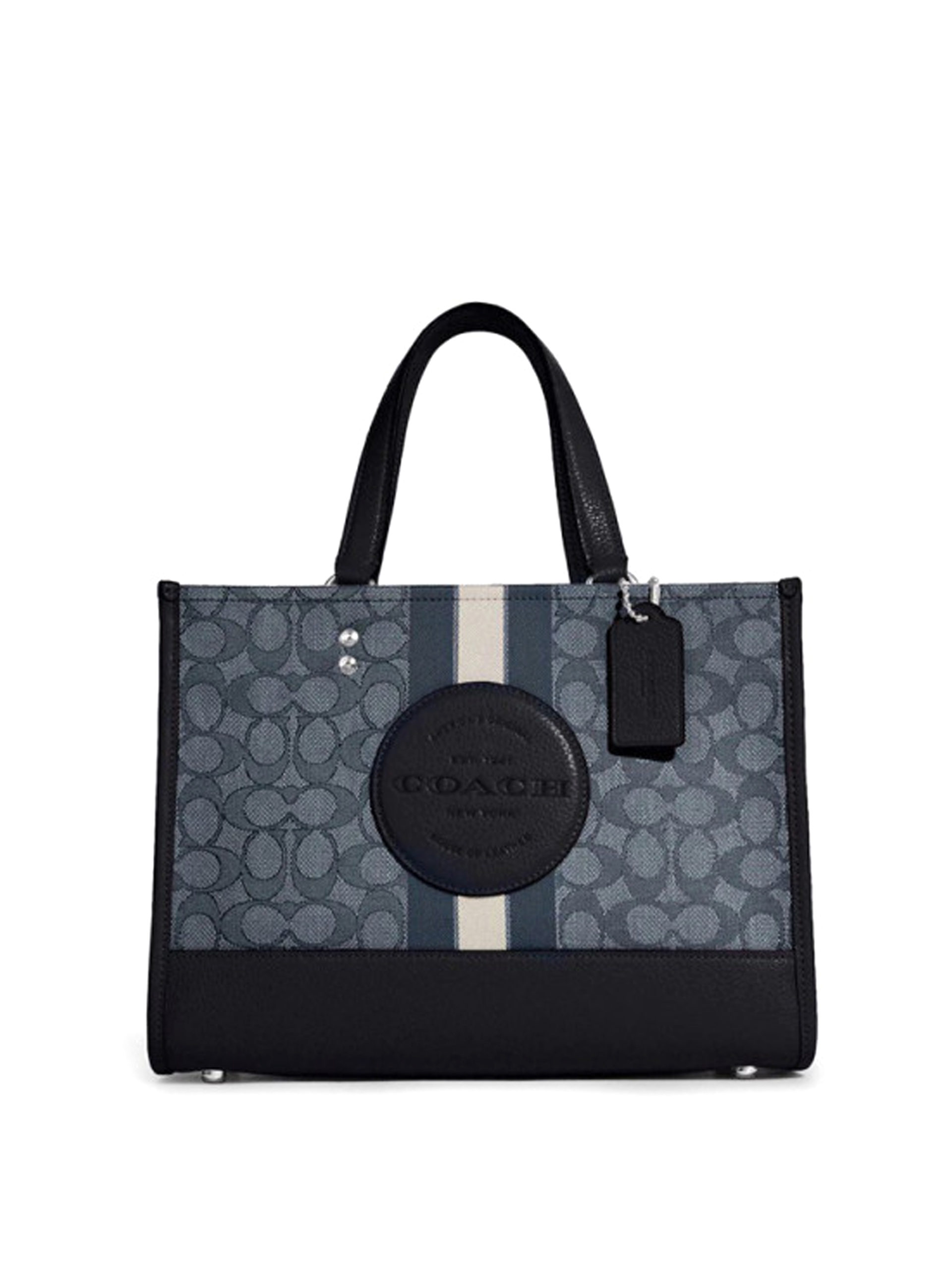 Coach Dempsey Carryall Stripe And Coach Patch Signature Denim Midnight