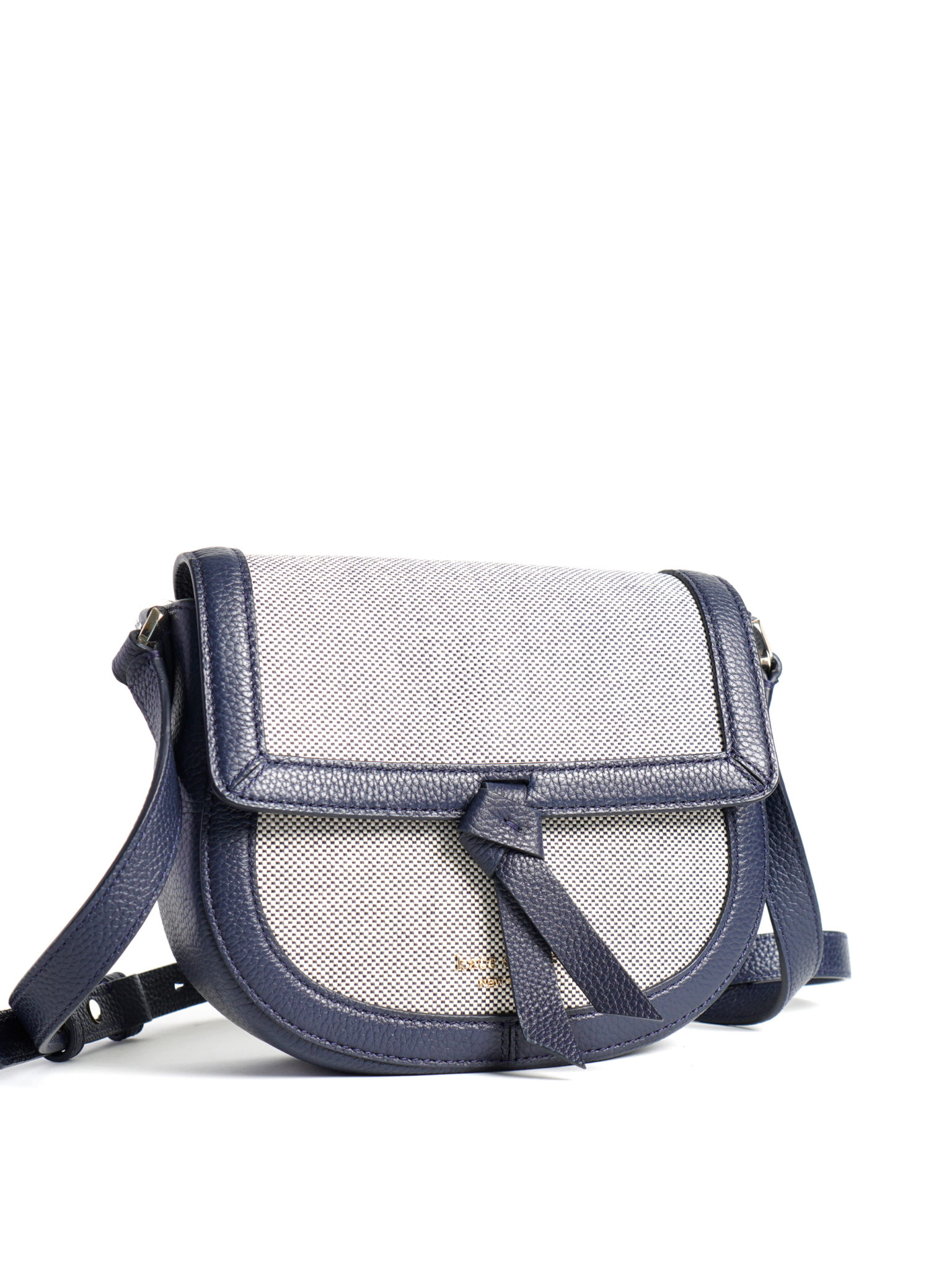 Kate Spade Knott Canvas Medium Saddle Bag Blazer Blue Averand