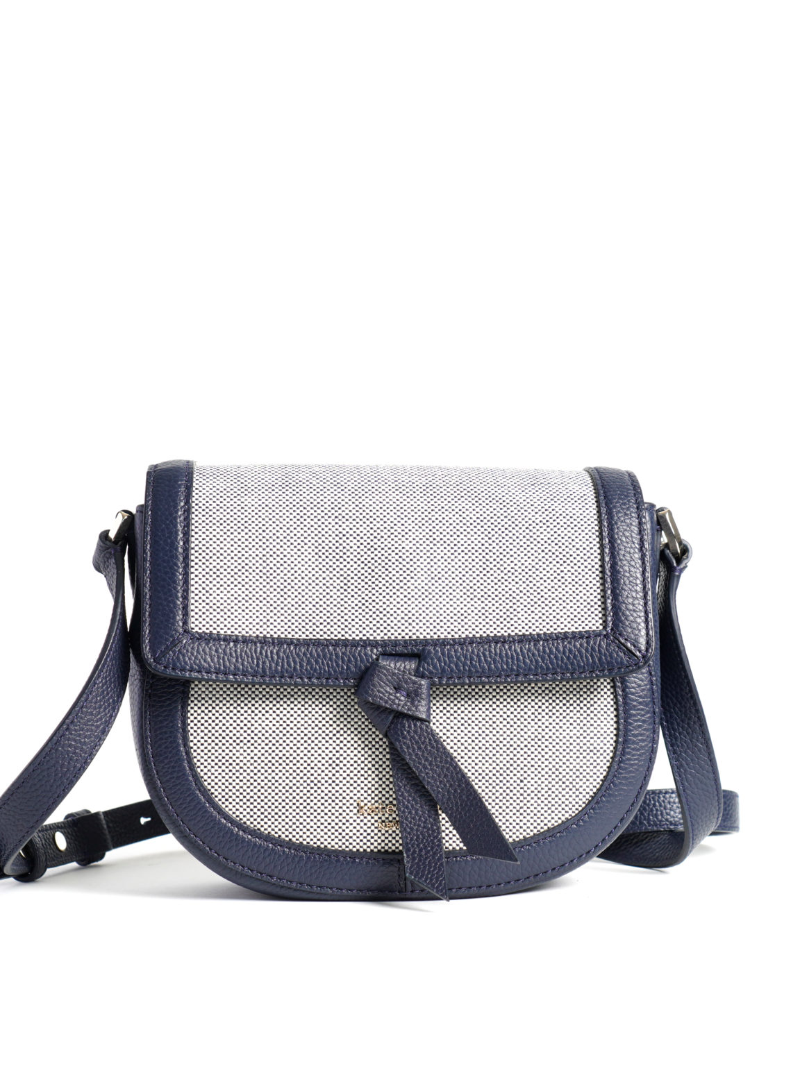 Kate Spade Knott Canvas Medium Saddle Bag Blazer Blue Averand