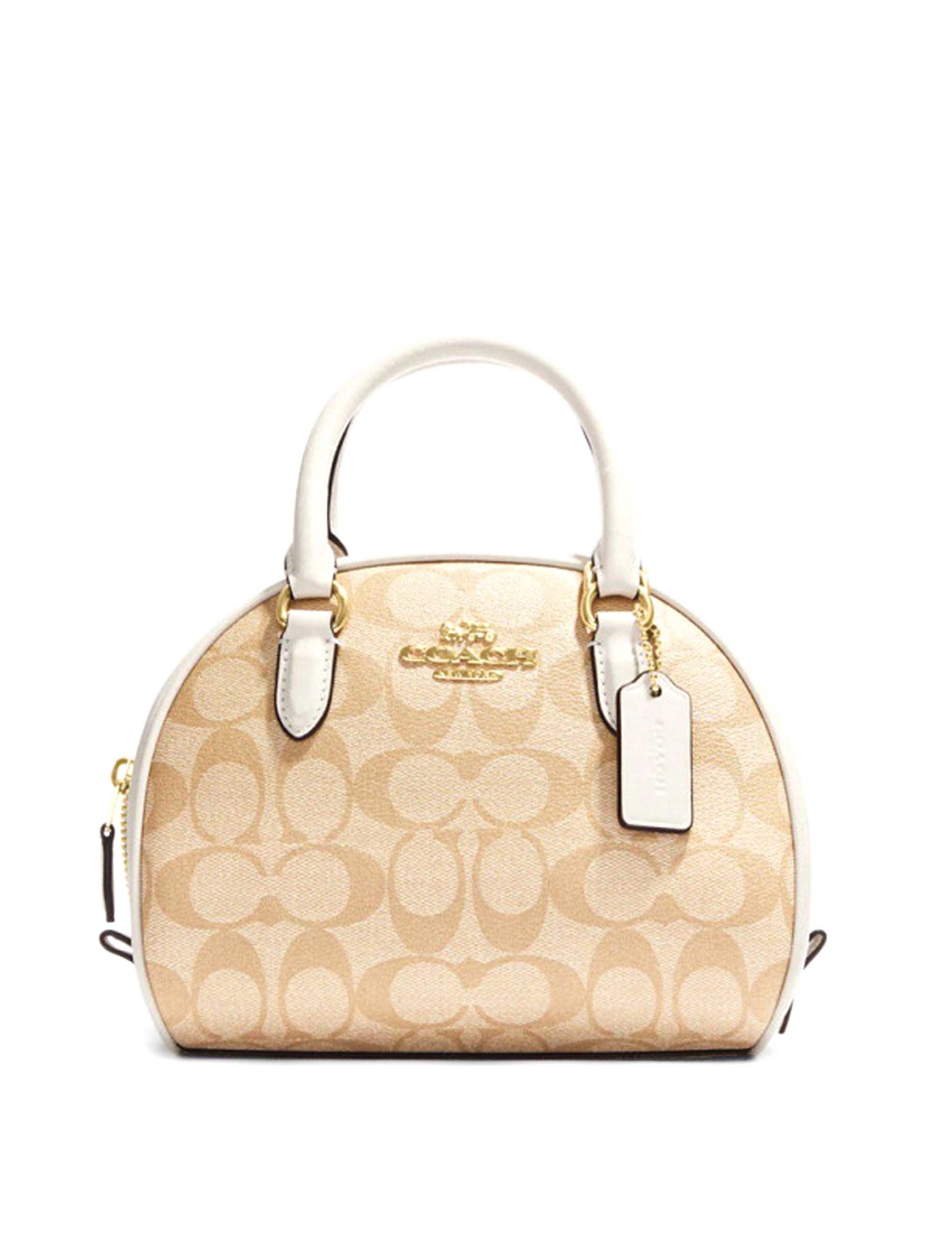 Coach Sydney Satchel Signature Khaki Chalk - Averand