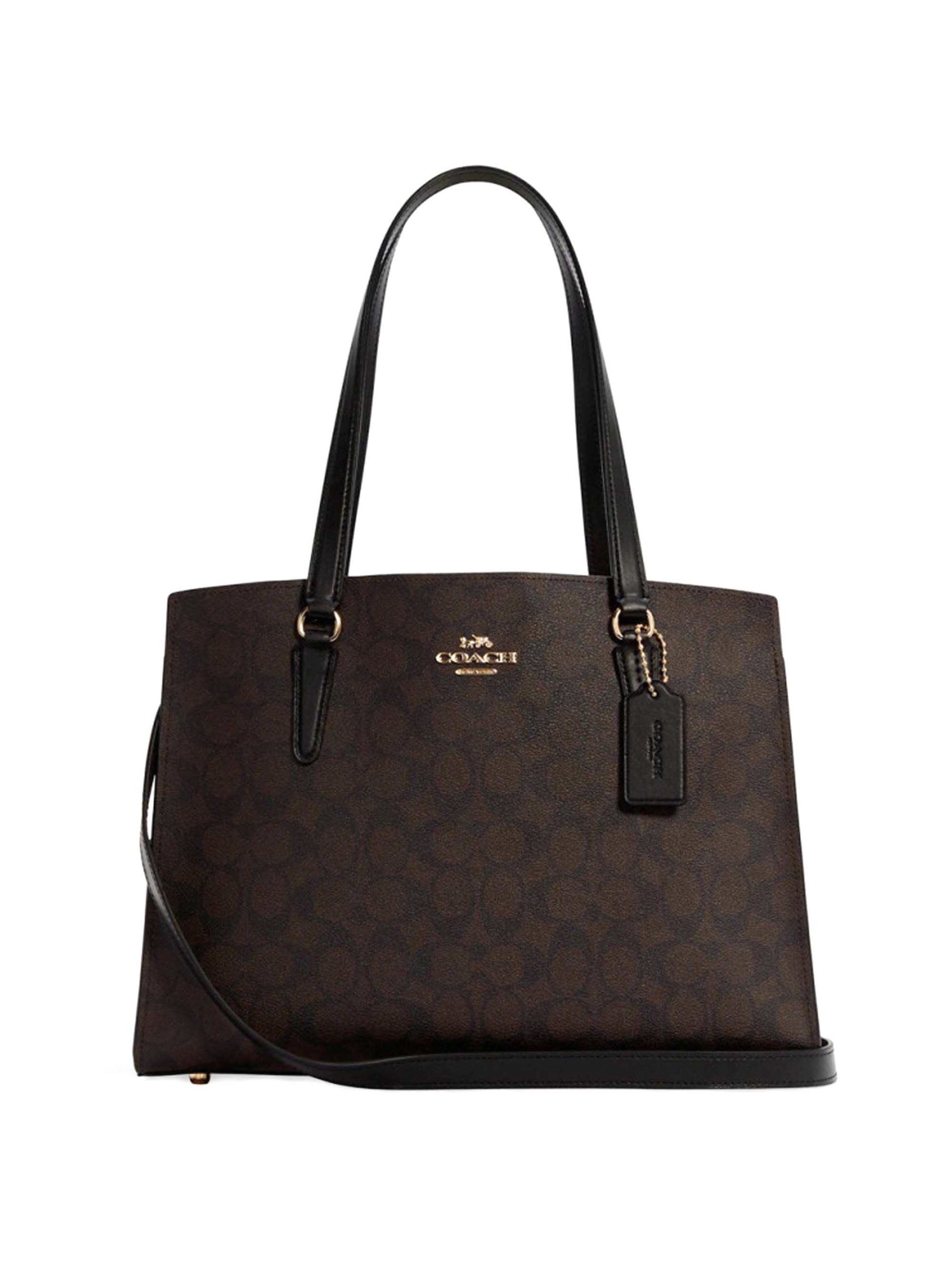 Coach Tatum Carryall Signature Brown Black - Averand