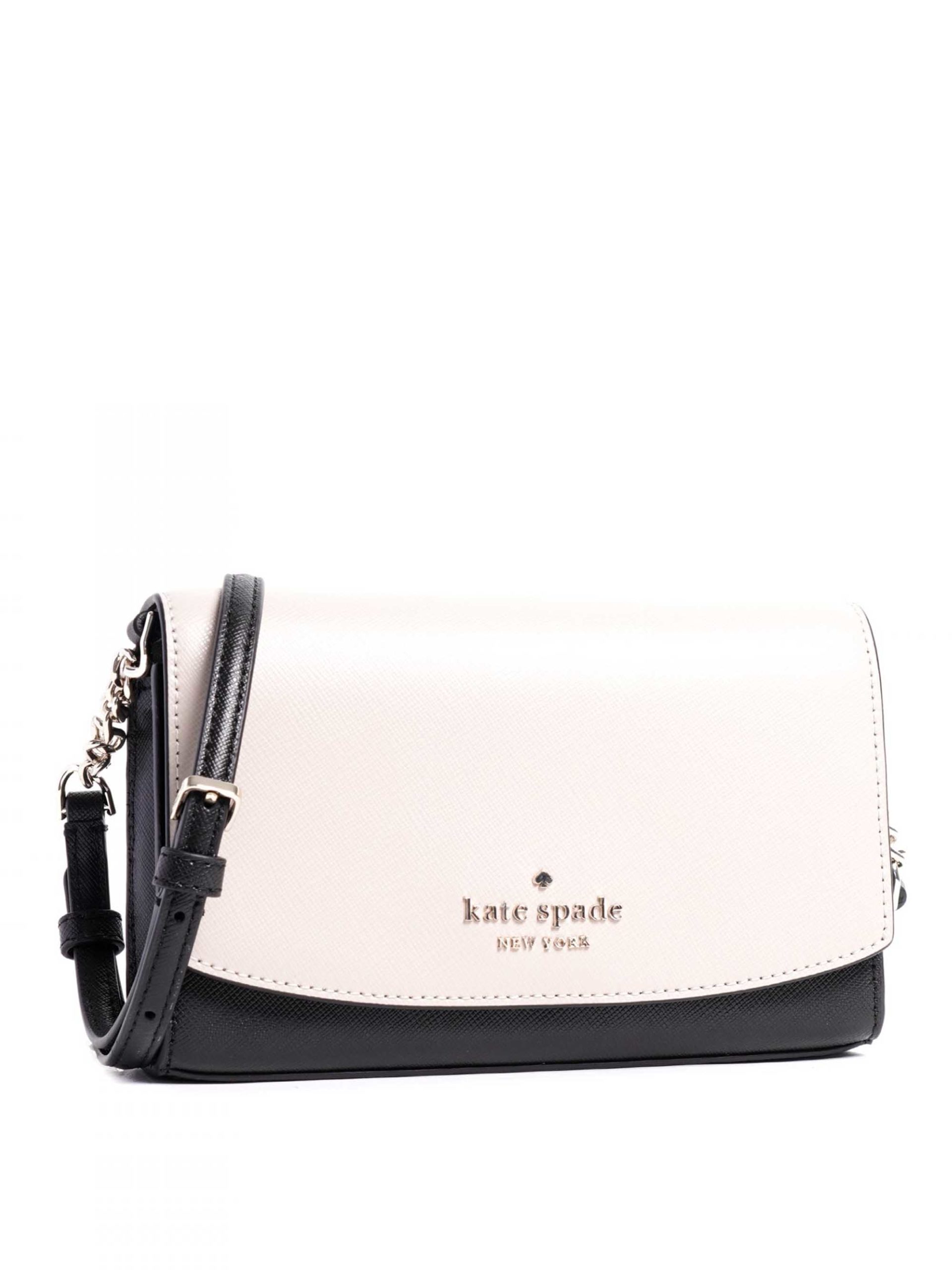 Kate Spade Staci Colorblock Saffiano Leather Flap Shoulder Bag Warm Beige  Multi