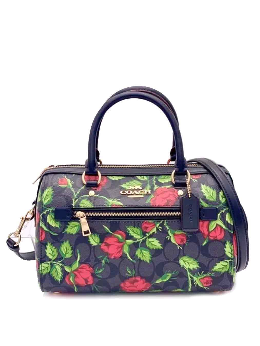 Coach Rowan Satchel Rose Print - Averand