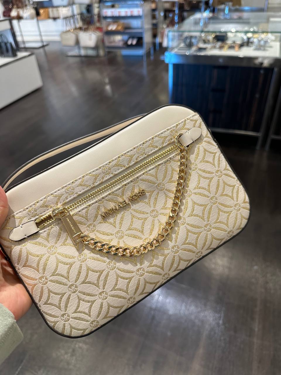 Michael kors pale gold crossbody clearance